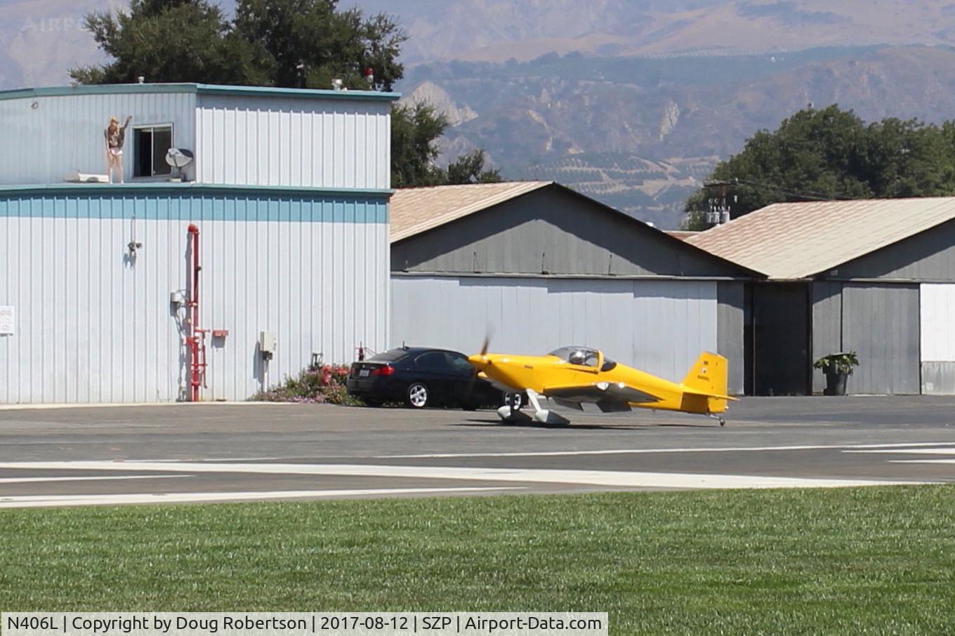 N406L, 2008 Vans RV-6 C/N 936, Provo PROVO 6, Lycoming O-320 160 Hp, taxi to hangar after landing Rwy 22