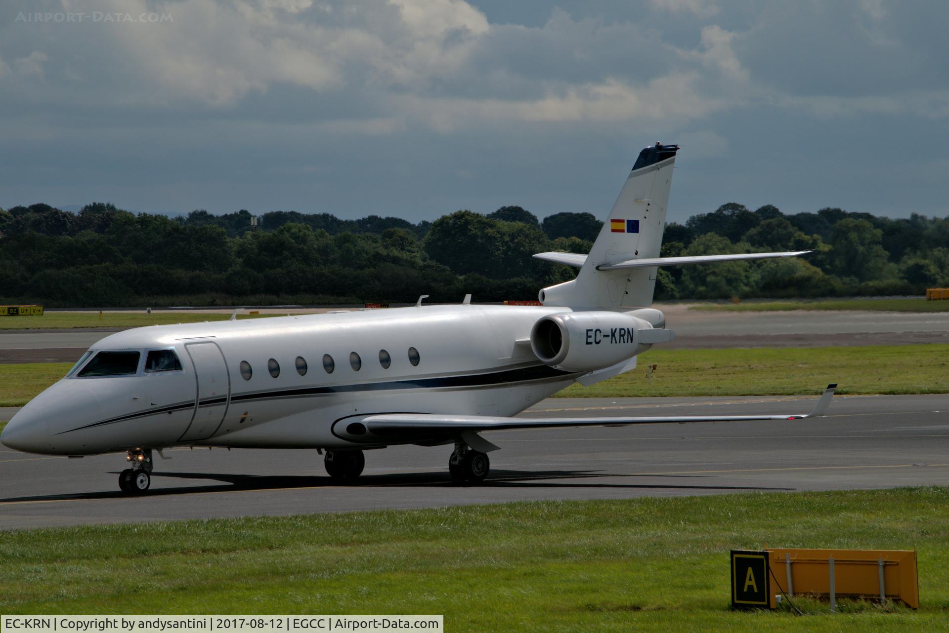 EC-KRN, 2008 Gulfstream Aerospace G200 C/N 188, taxing in to the [FBO exc ramp]