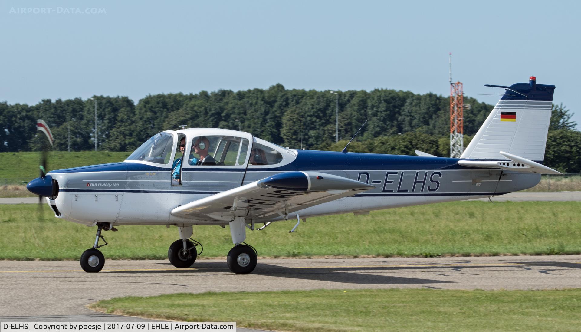 D-ELHS, 1970 Fuji FA-200-180 Aero Subaru C/N FA-200-80, Taxi after landing Lelystad.