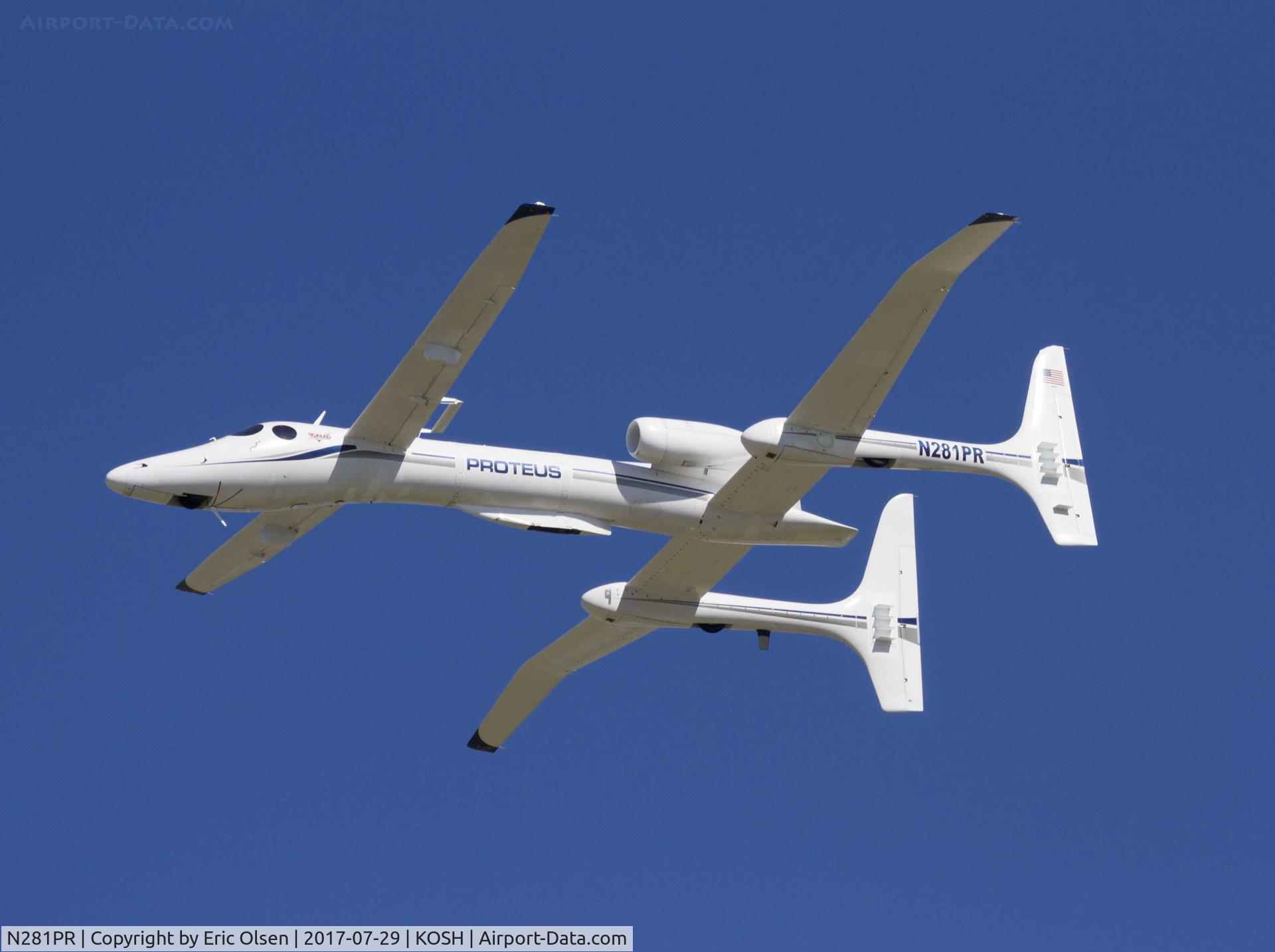 N281PR, 1998 Scaled Composites 281 C/N 001, Proteus over Oshkosh