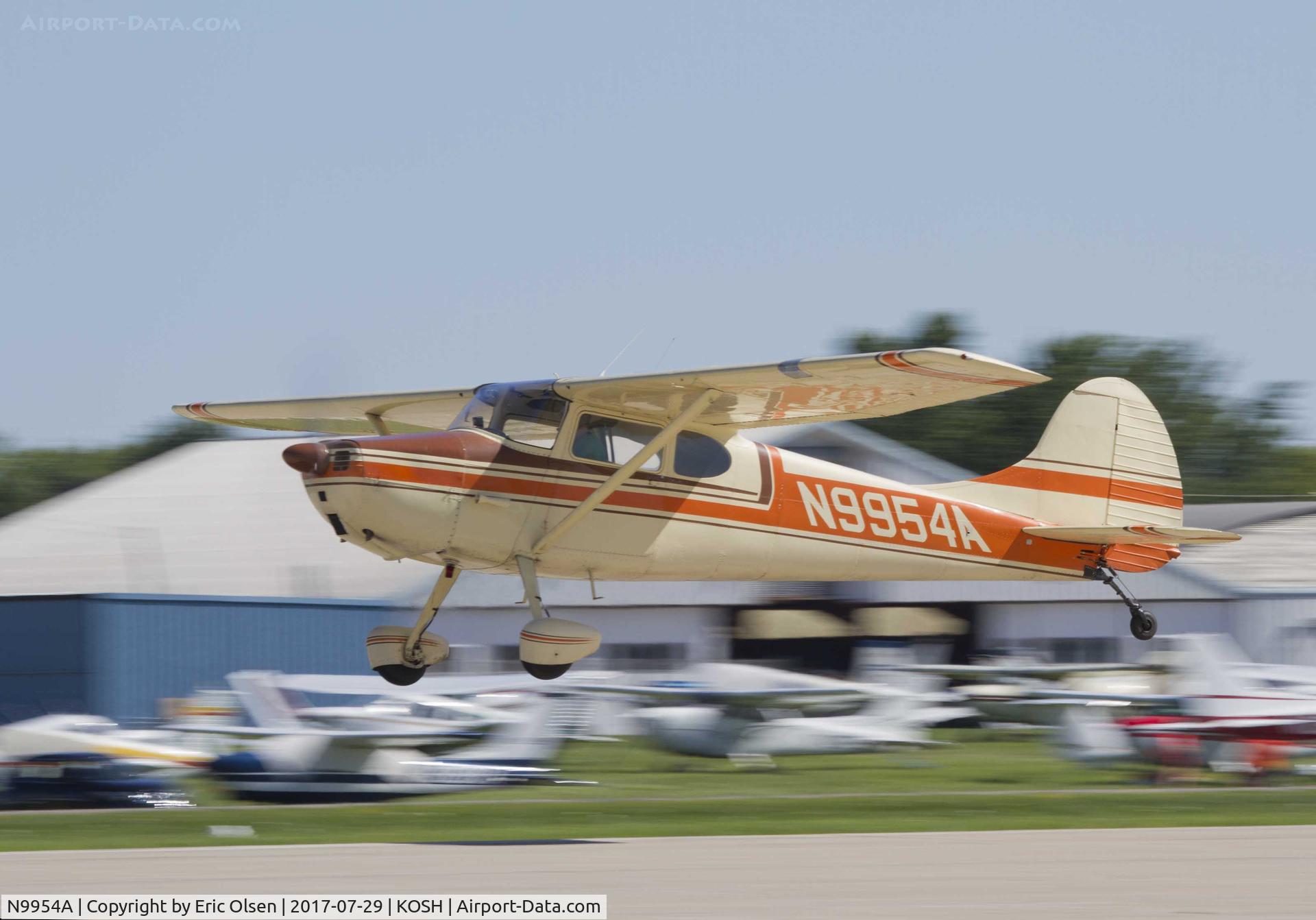 N9954A, 1950 Cessna 170A C/N 19314, Cessna 170 departing Airventure