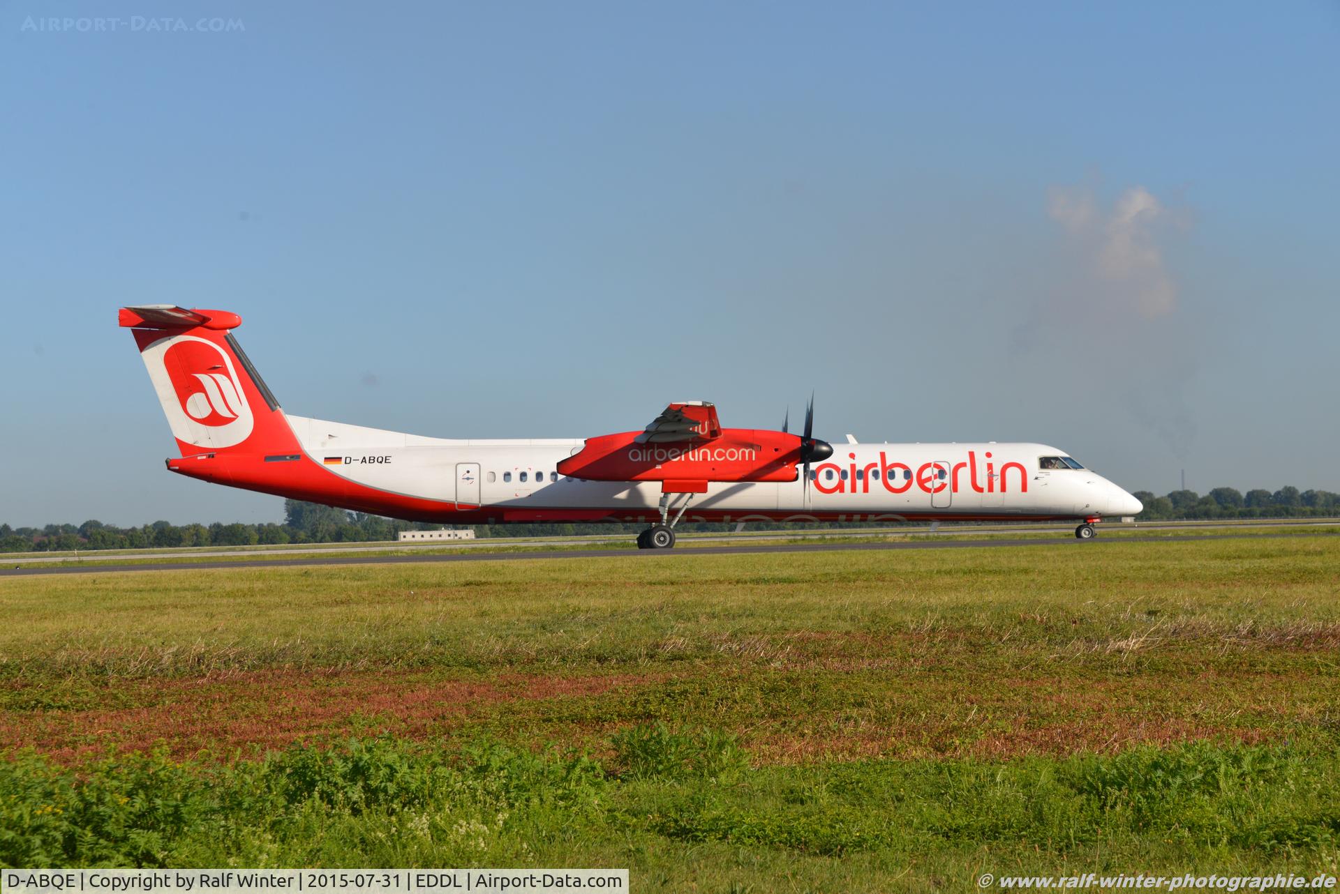 D-ABQE, 2009 De Havilland Canada DHC-8-402Q Dash 8 C/N 4239, De Havilland Canada  DHC-8-402 Dash 8 - AB BER Air Berlin - 4239 - D-ABQE - 31.07.2015 - DUS