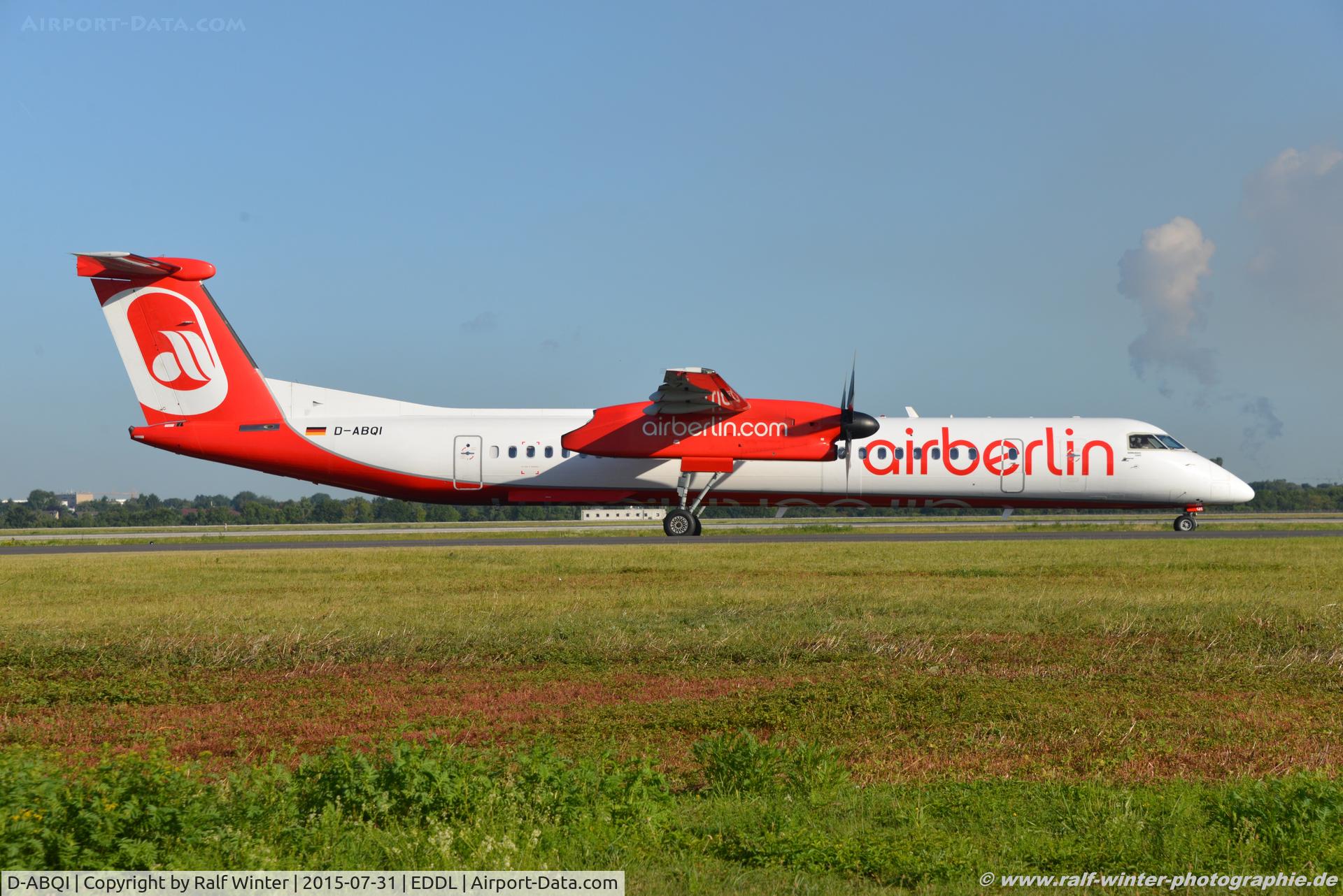 D-ABQI, 2009 De Havilland Canada DHC-8-402Q Dash 8 C/N 4264, De Havilland Canada DHC-8-402 Dash 8 - AB BER Air Berlin - 4264 - D-ABQI - 31.07.2015 - DUS
