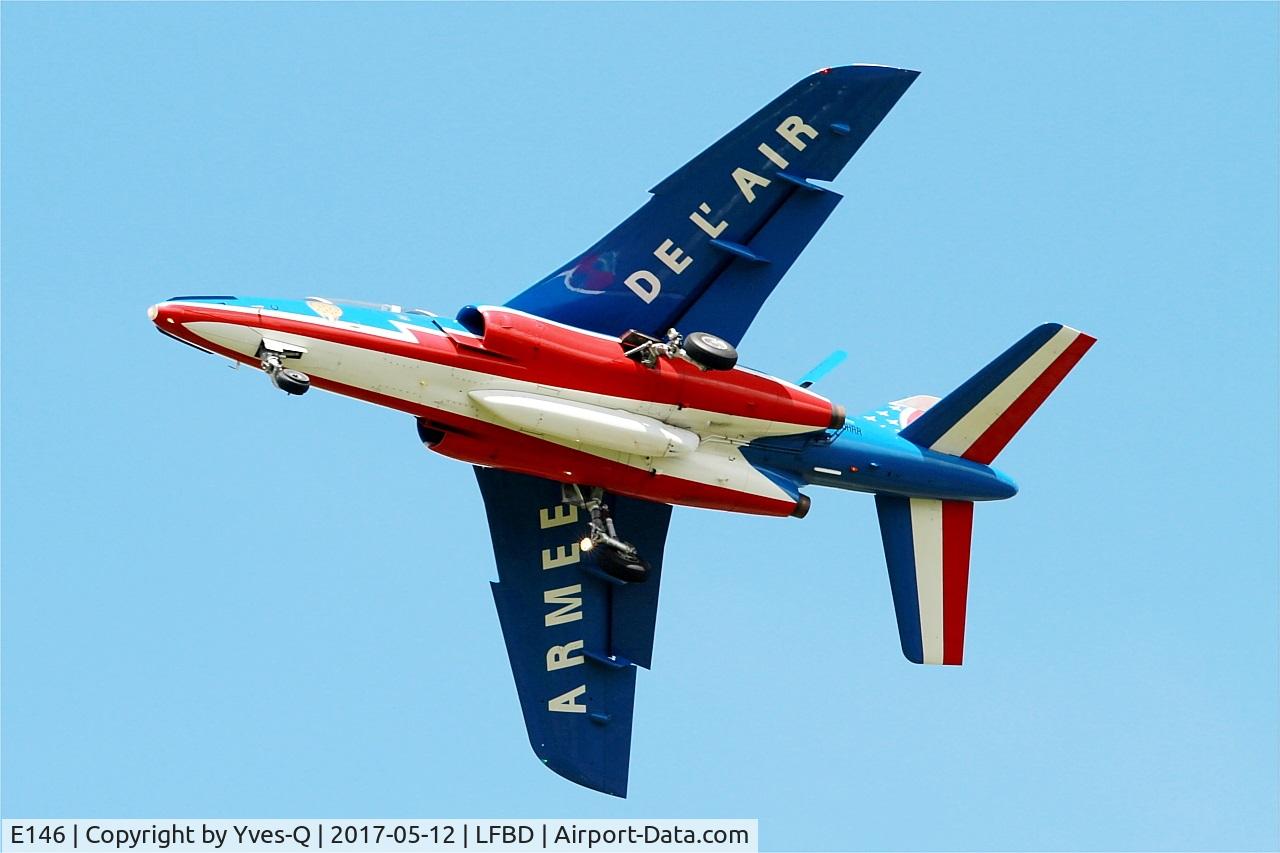 E146, Dassault-Dornier Alpha Jet E C/N E146, Dassault-Dornier Alpha Jet E (F-UHRR), Athos 09 of Patrouille de France 2017, On final rwy 23, Bordeaux-Mérignac Air Base 106 (LFBD-BOD) Open day 2017