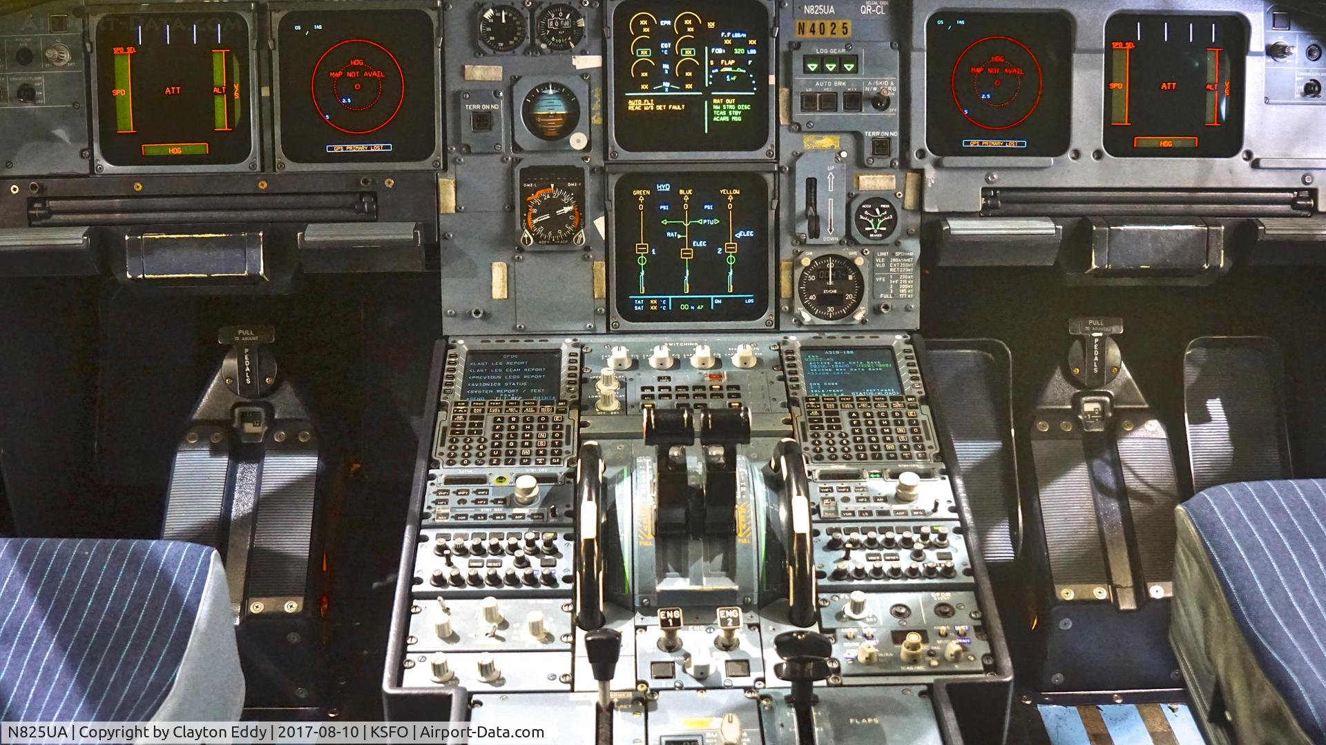 N825UA, 1999 Airbus A319-131 C/N 980, SFO 2017.