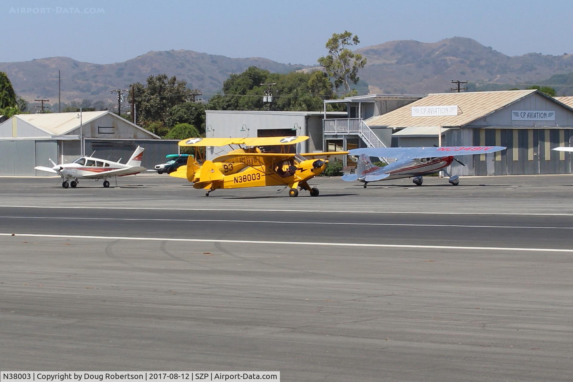 N38003, 1941 Piper J3C-65 Cub Cub C/N 6752, 1941 Piper J3C-65 CUB, Continental A&C-65 65 Hp, taxi back