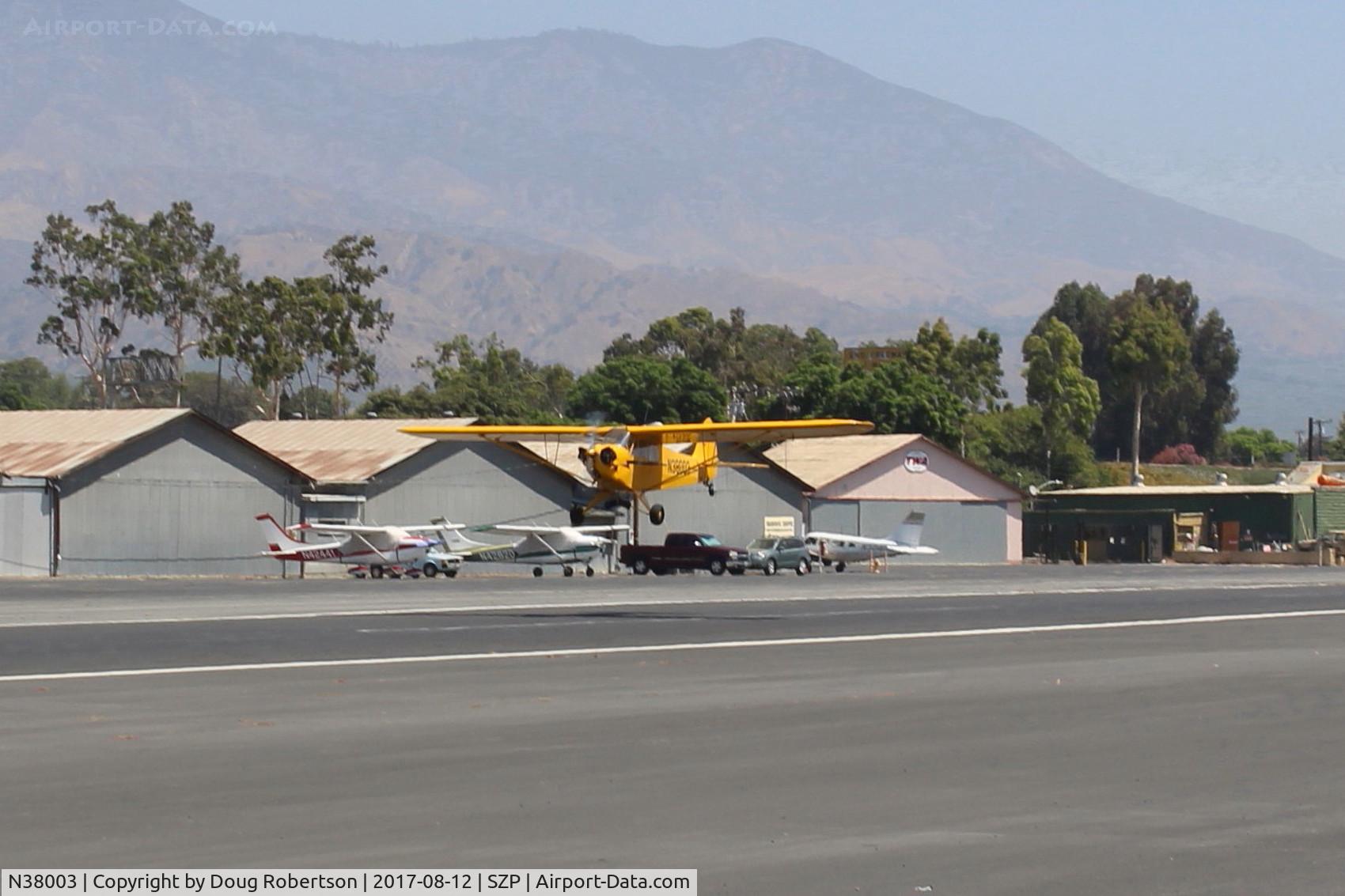 N38003, 1941 Piper J3C-65 Cub Cub C/N 6752, 1941 Piper J3C-65 CUB, Continental A&C65 65 Hp, landing Rwy 22