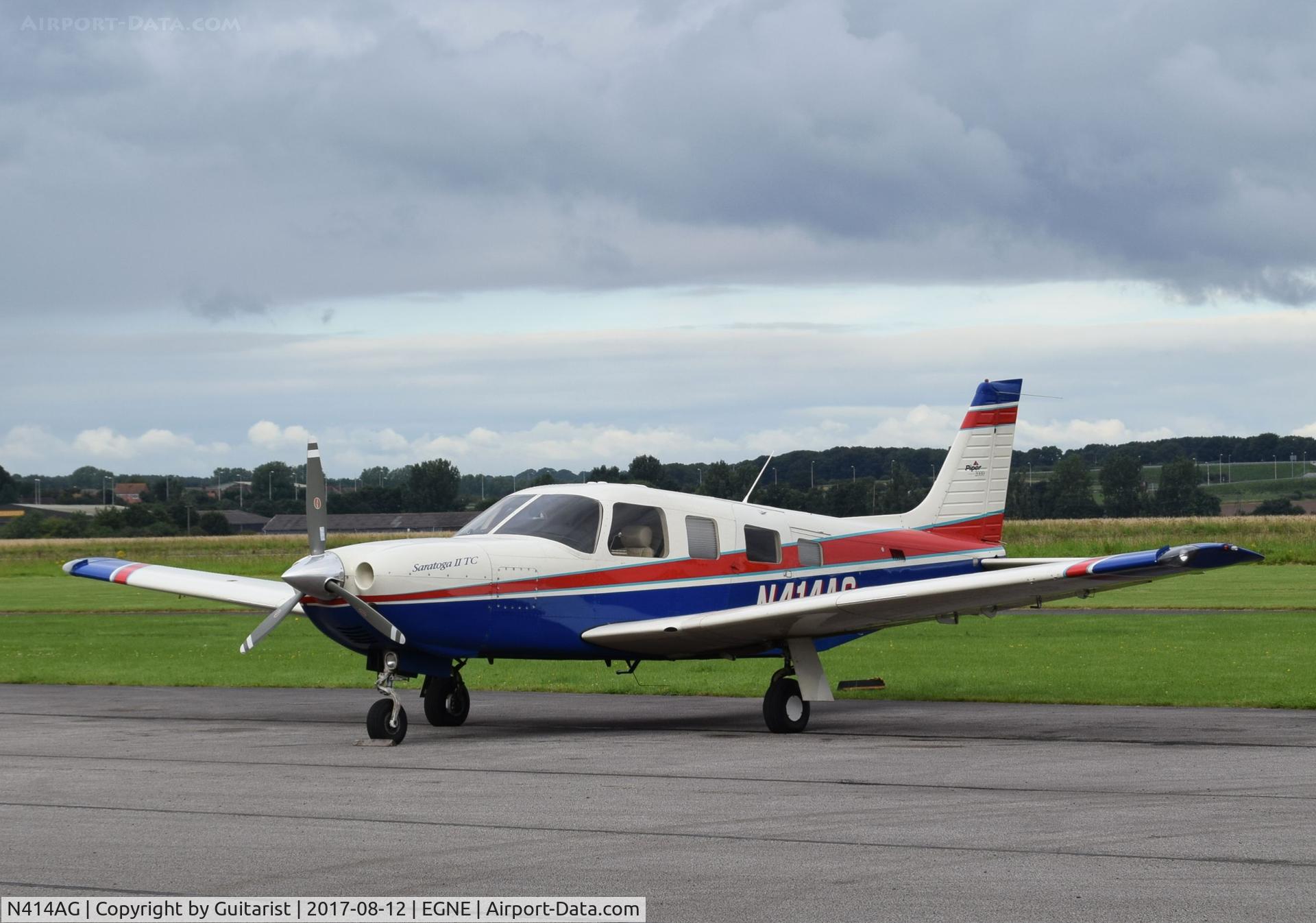 N414AG, 2000 Piper PA-32R-301T Turbo Saratoga C/N 3257184, At Gamston