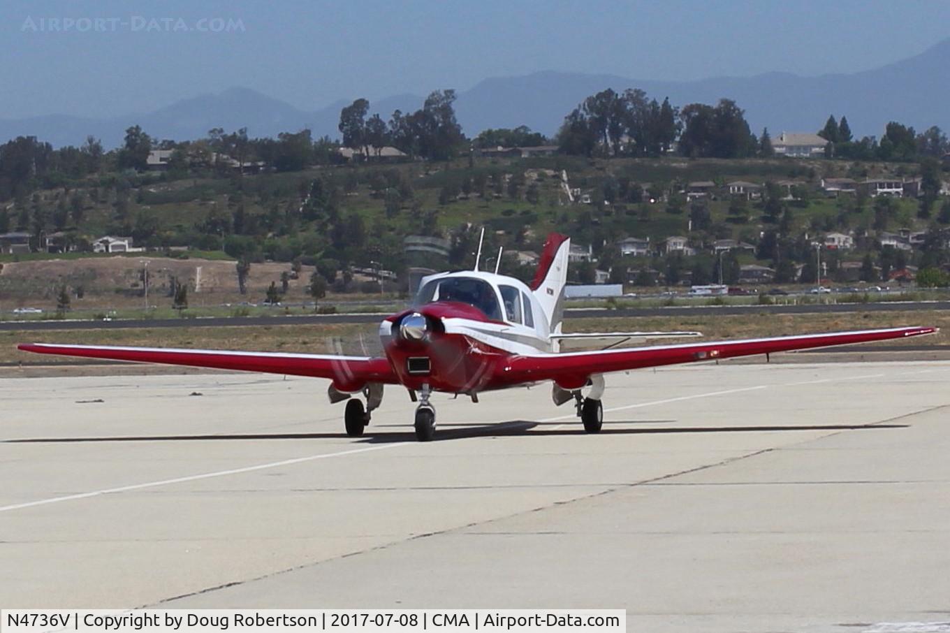 N4736V, 1967 Bellanca 17-30 C/N 30067, 1967 Bellanca 17-30 VIKING, Continental IO-520 300/285 Hp, taxi on ramp after landing Rwy 26.
