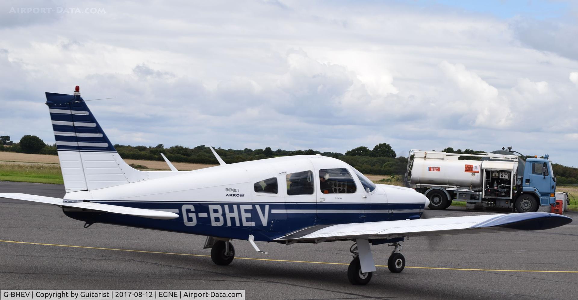 G-BHEV, 1974 Piper PA-28R-200-2 Cherokee Arrow II C/N 28R-7435159, At Gamston