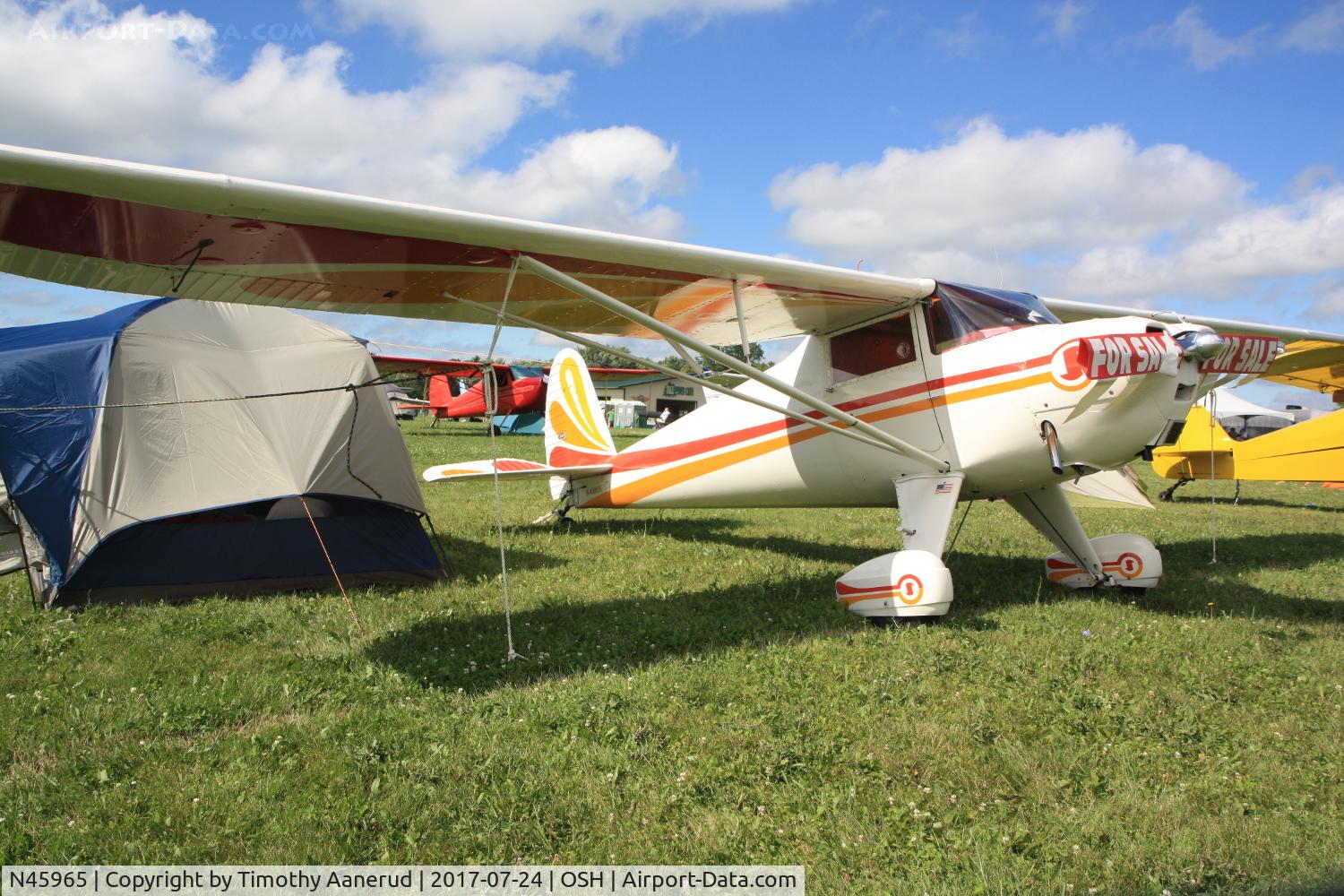N45965, 1946 Silvaire Luscombe 8A C/N 2492, 1946 Silvaire LUSCOMBE 8A, c/n: 2492