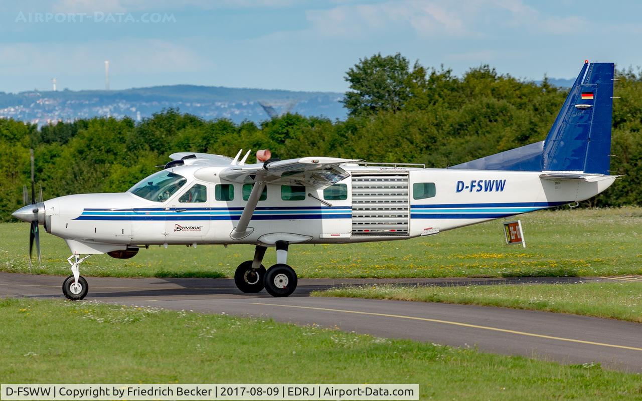 D-FSWW, 1997 Cessna 208B Grand Caravan C/N 208B0639, taxying to the fuel station