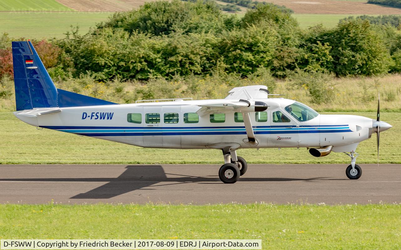 D-FSWW, 1997 Cessna 208B Grand Caravan C/N 208B0639, decelerating after touchdown