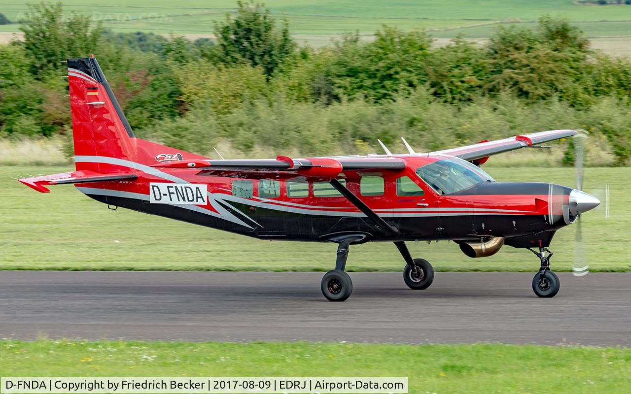 D-FNDA, 1986 Cessna 208 Caravan I C/N 208-00079, decelerating after touchdown