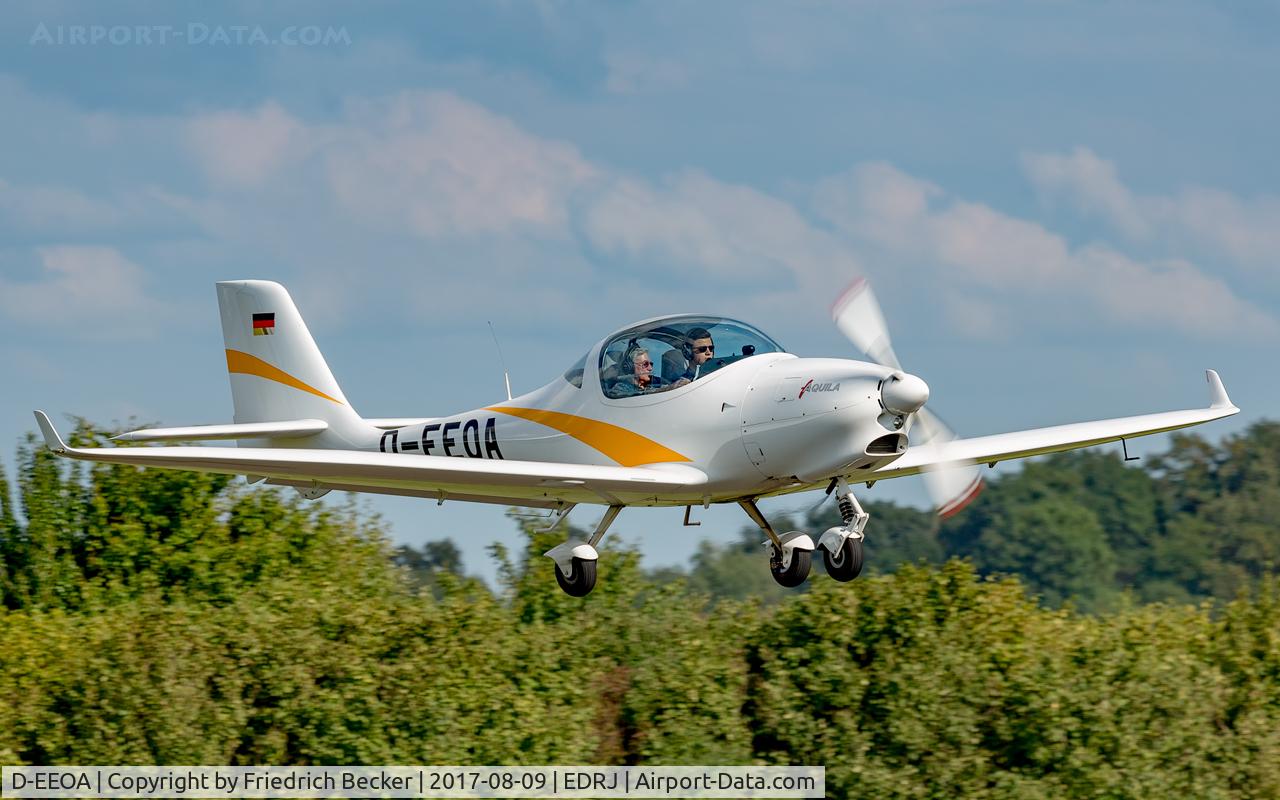 D-EEOA, 2012 Aquila A210 (AT01) C/N AT01-253, take off on a training flight