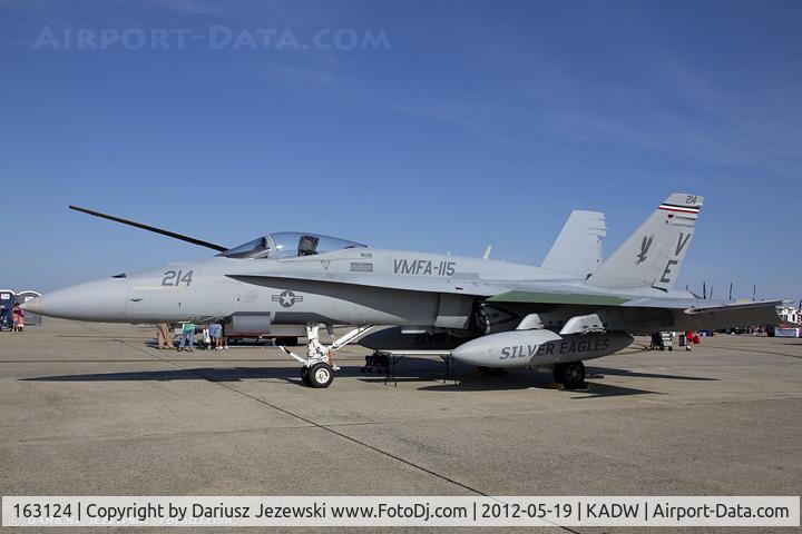 163124, 1987 McDonnell Douglas F/A-18A Hornet C/N 0528/A437, F/A-18A Hornet 163124 VE-214 from VMFA-115 