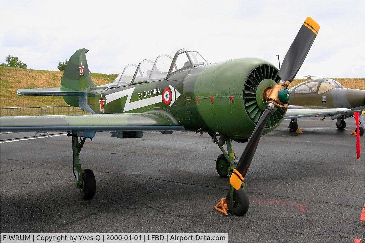 F-WRUM, 1988 Yakovlev Yak-52 C/N 889109, Yakovlev Yak-52, Displayed at Bordeaux-Mérignac Air Base 106(LFBD-BOD) Open day 2017