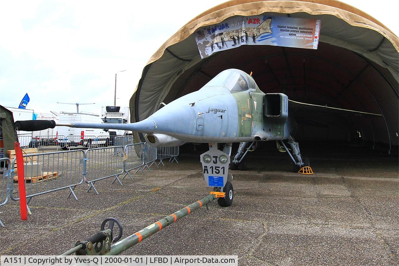 A151, Sepecat Jaguar A C/N A151, Sepecat Jaguar A, Preserved at Bordeaux-Mérignac Air Base 106(LFBD-BOD)