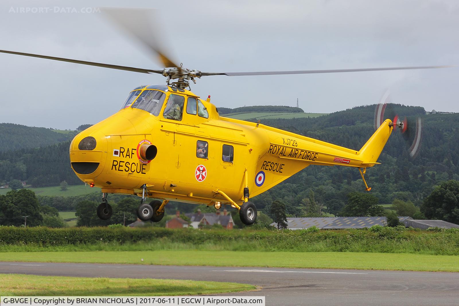G-BVGE, 1955 Westland Whirlwind HAR.10 C/N WA100, Displaying at Bob Jones Memorial Airshow 2017.