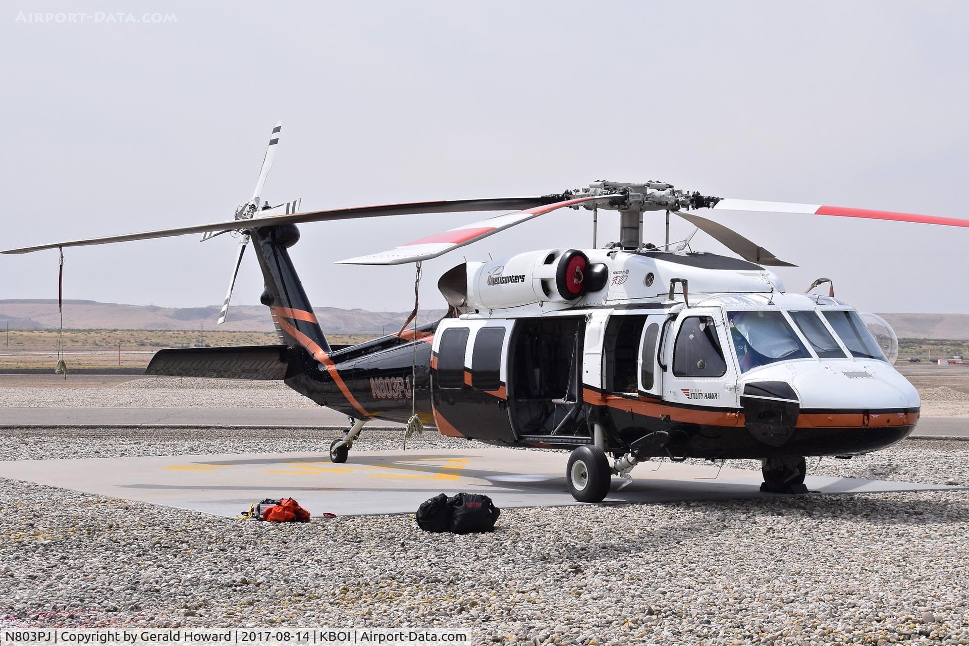 N803PJ, 1978 Sikorsky UH-60A Black Hawk C/N 70070, Parked on BLM helipad.