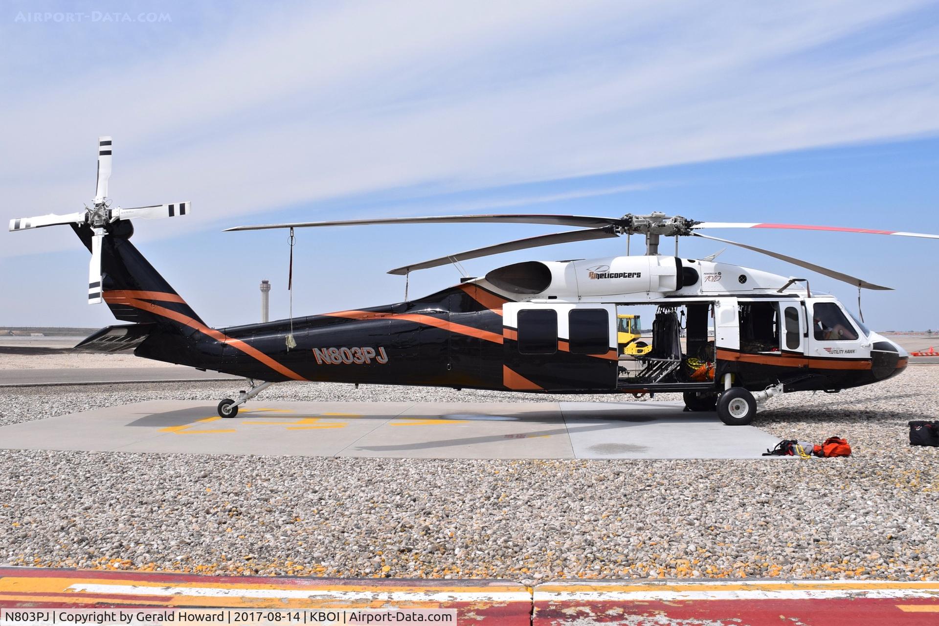 N803PJ, 1978 Sikorsky UH-60A Black Hawk C/N 70070, Parked on the BLM helipad.