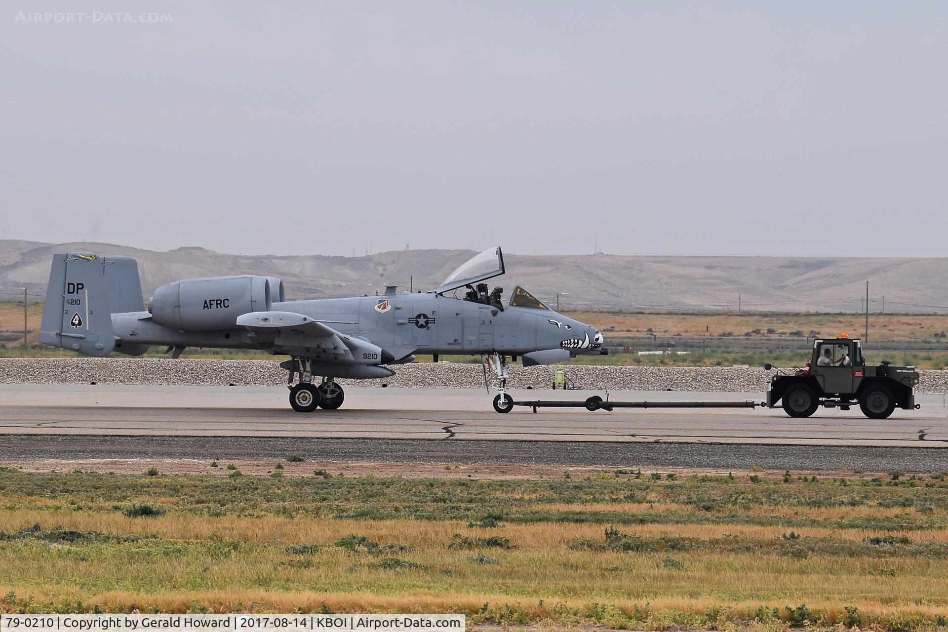 79-0210, 1979 Fairchild Republic A-10C Thunderbolt II C/N A10-0560, Being towed to the ramp. 47th Fighter Sq. 