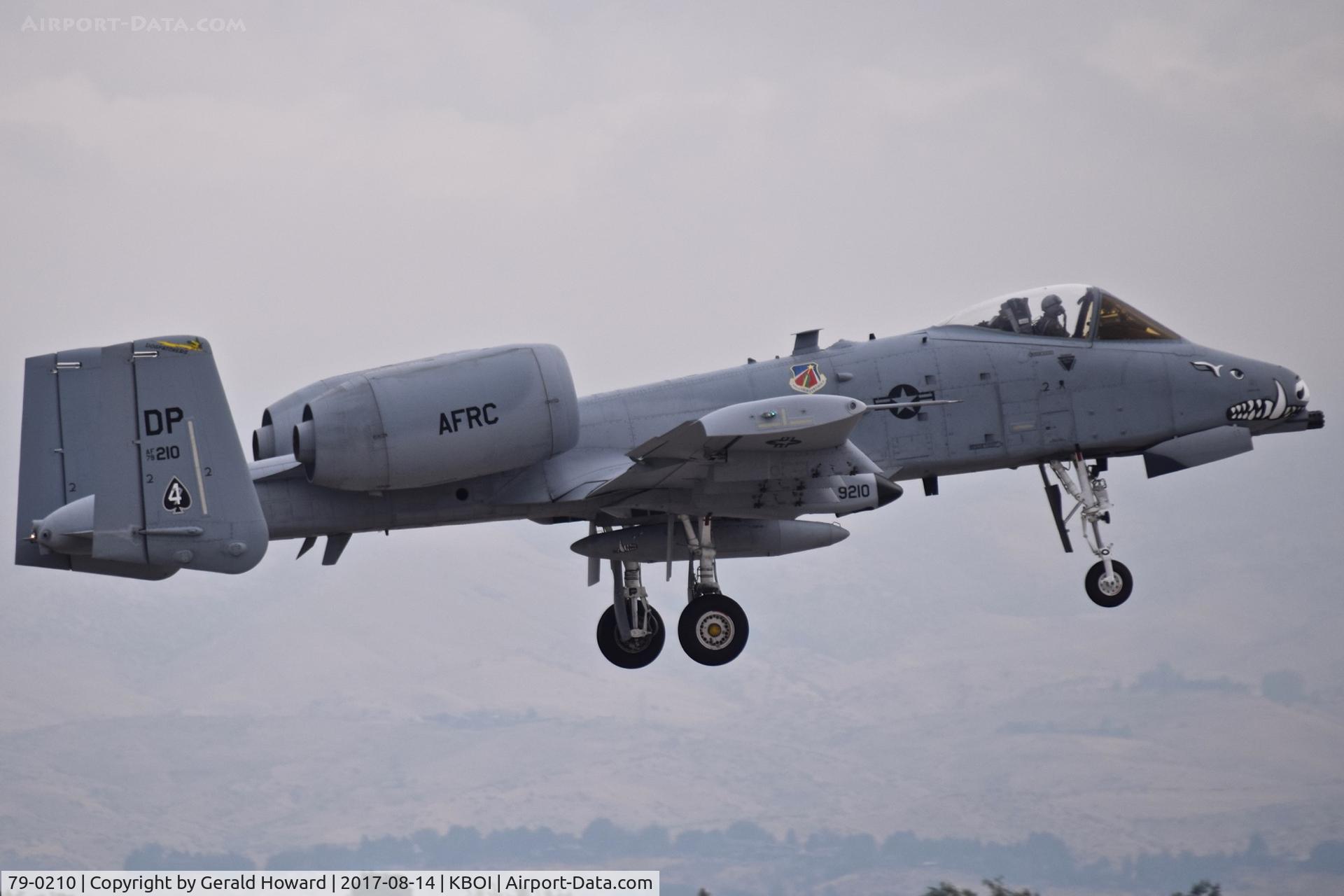 79-0210, 1979 Fairchild Republic A-10C Thunderbolt II C/N A10-0560, Landing RWY 10R with one engine. Stopped on RWY and towed to ramp.  47th Fighter Sq. 