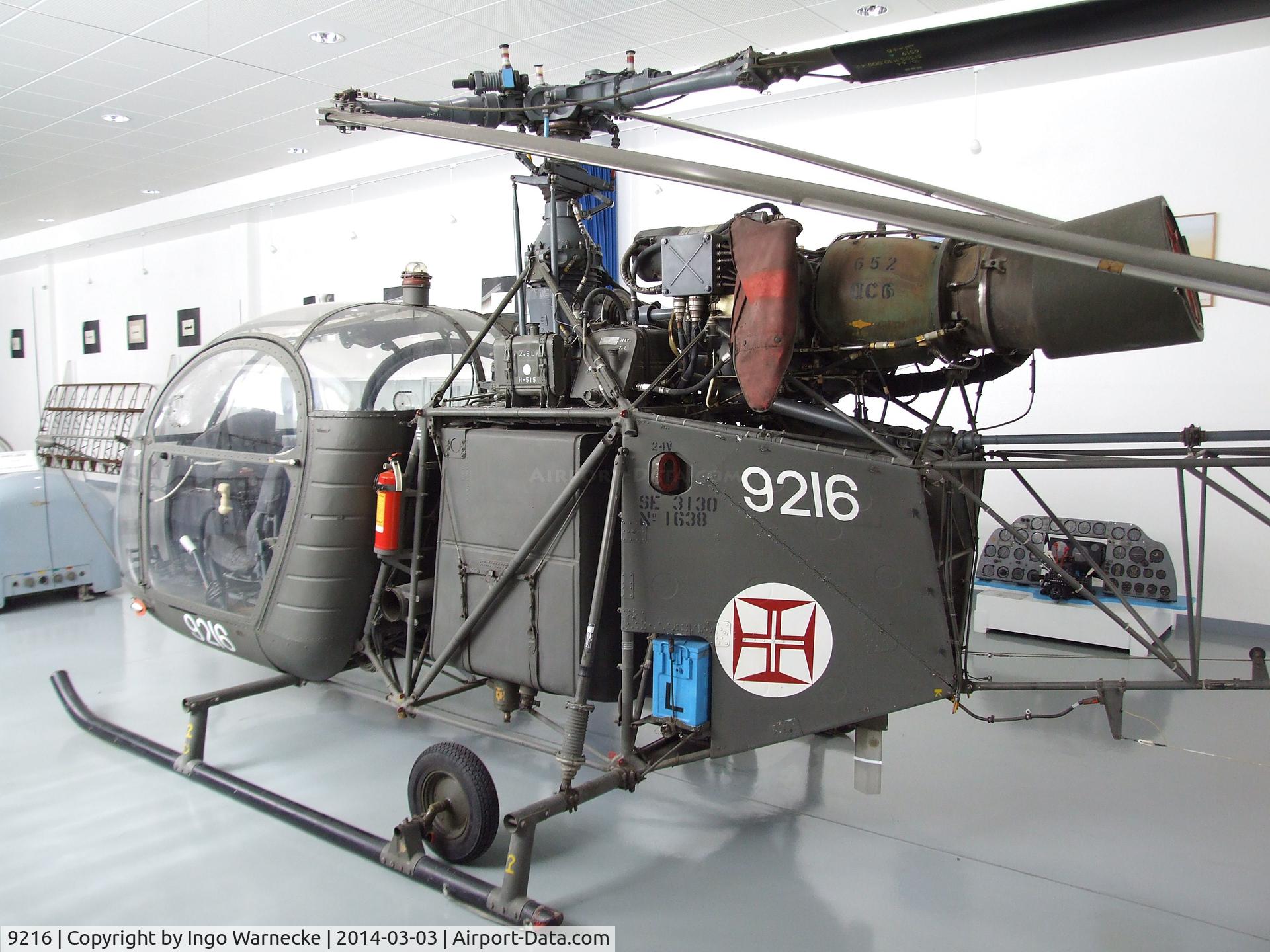 9216, Sud SE-3130 Alouette II C/N 1638, Sud-Est SE.3130 Alouette II at the Museu do Ar, Alverca