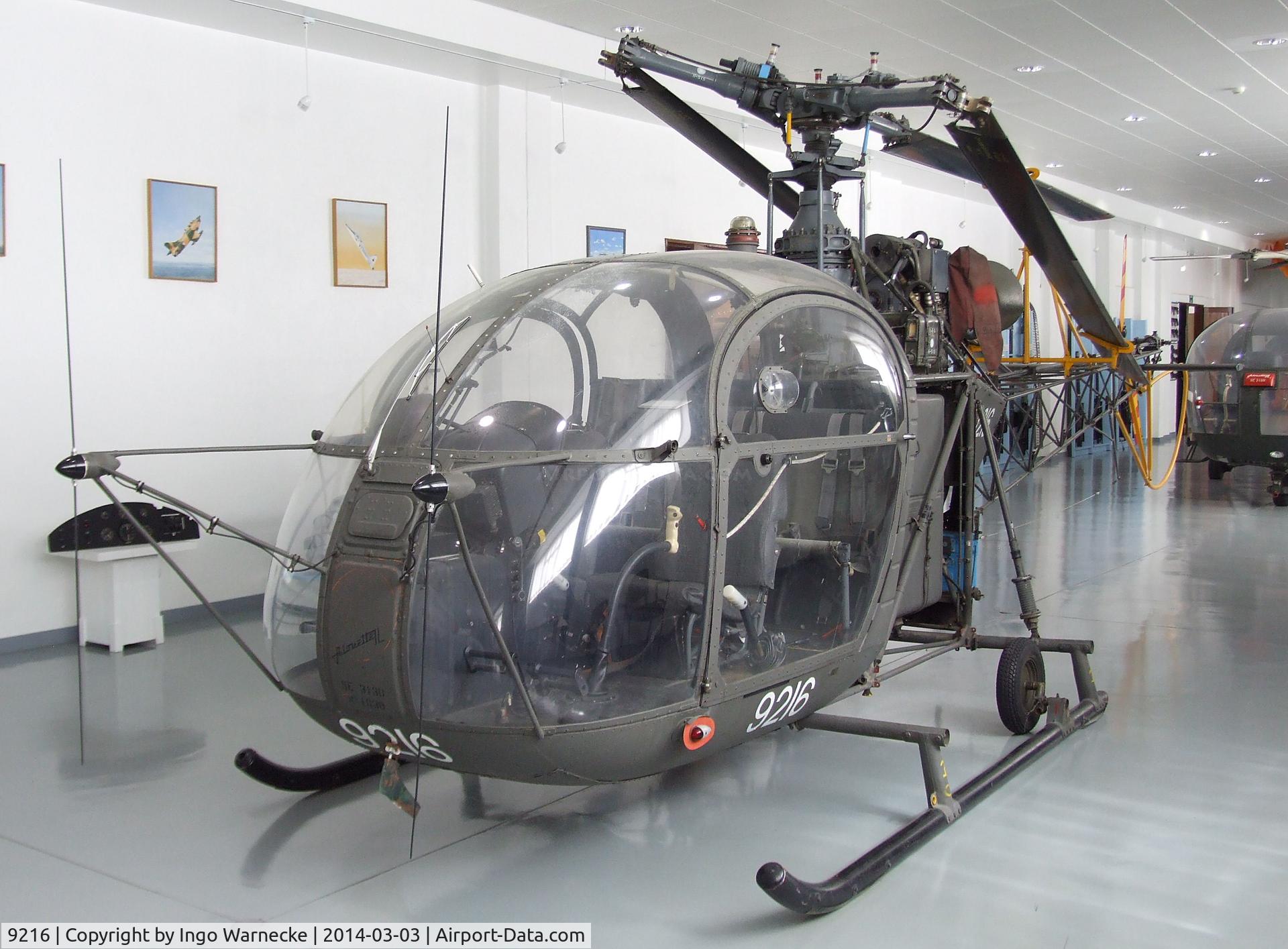 9216, Sud SE-3130 Alouette II C/N 1638, Sud-Est SE.3130 Alouette II at the Museu do Ar, Alverca