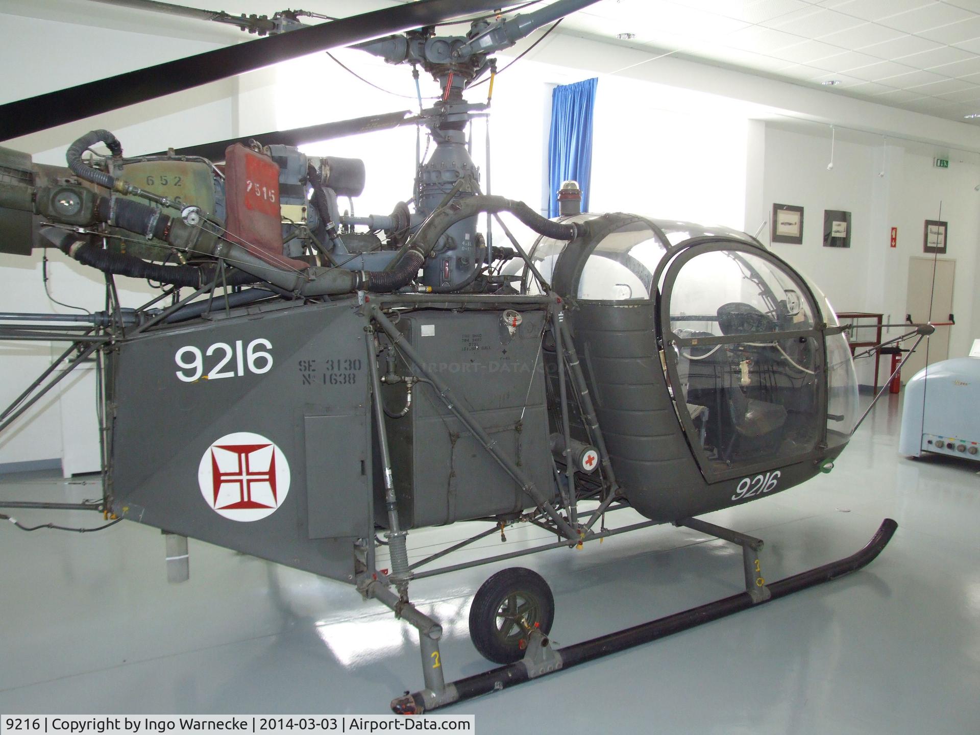9216, Sud SE-3130 Alouette II C/N 1638, Sud-Est SE.3130 Alouette II at the Museu do Ar, Alverca
