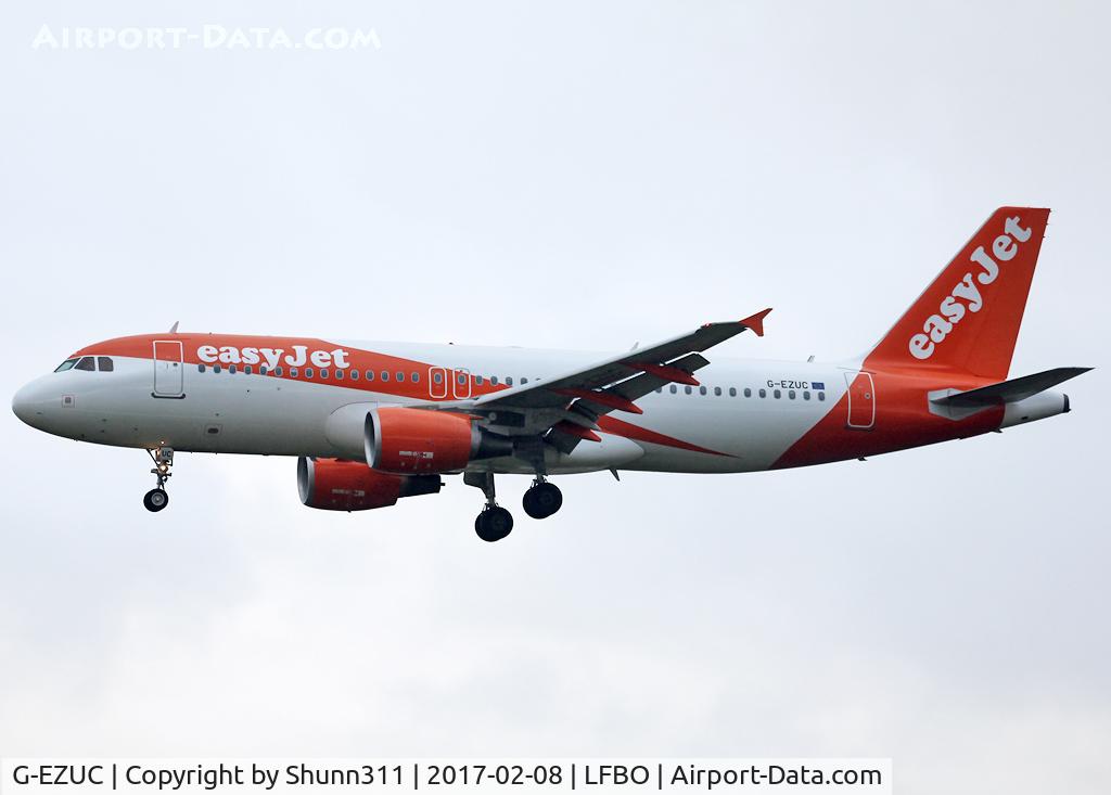 G-EZUC, 2011 Airbus A320-214 C/N 4591, Landing rwy 32L