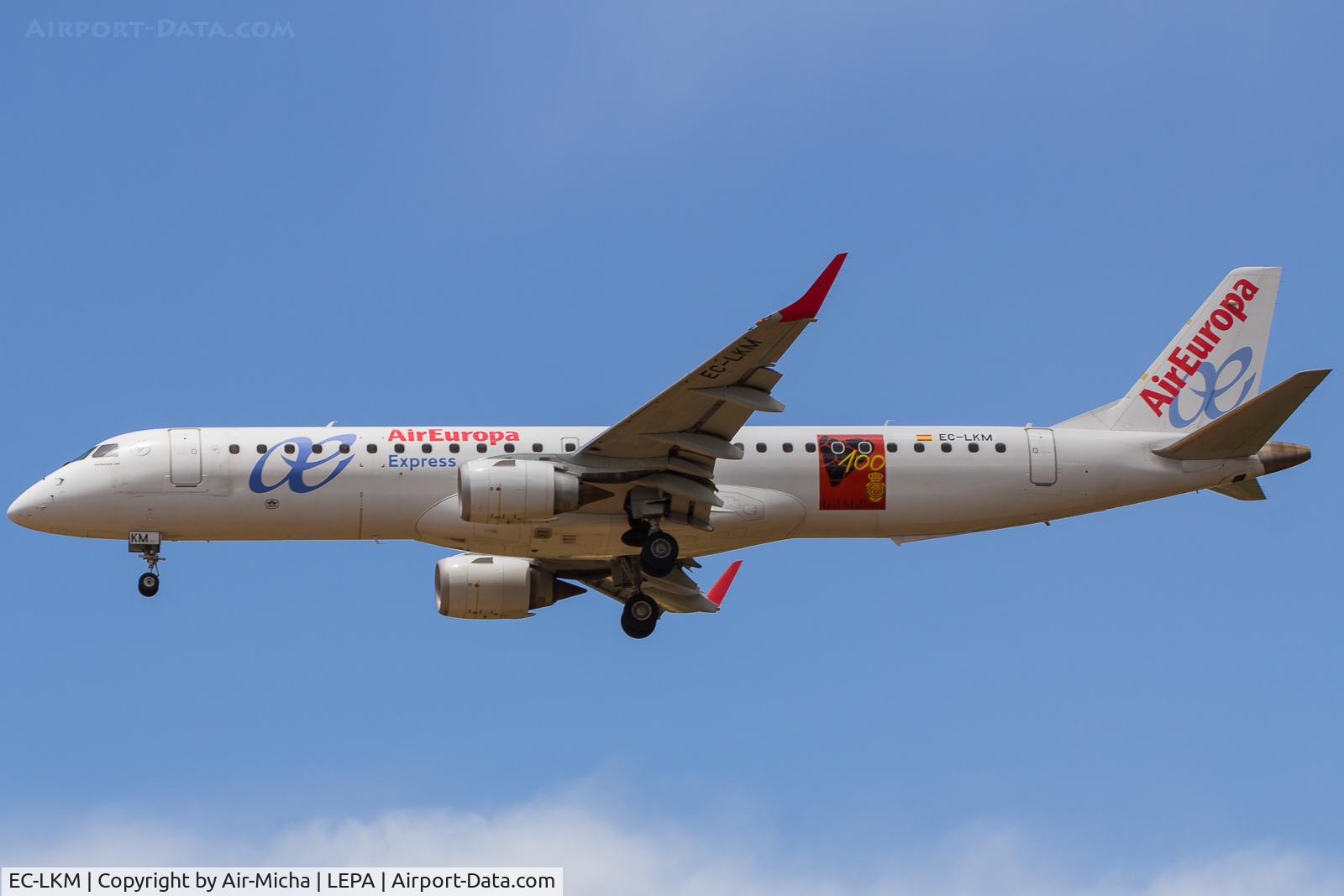 EC-LKM, 2011 Embraer 195LR (ERJ-190-200LR) C/N 19000425, AirEuropa Express