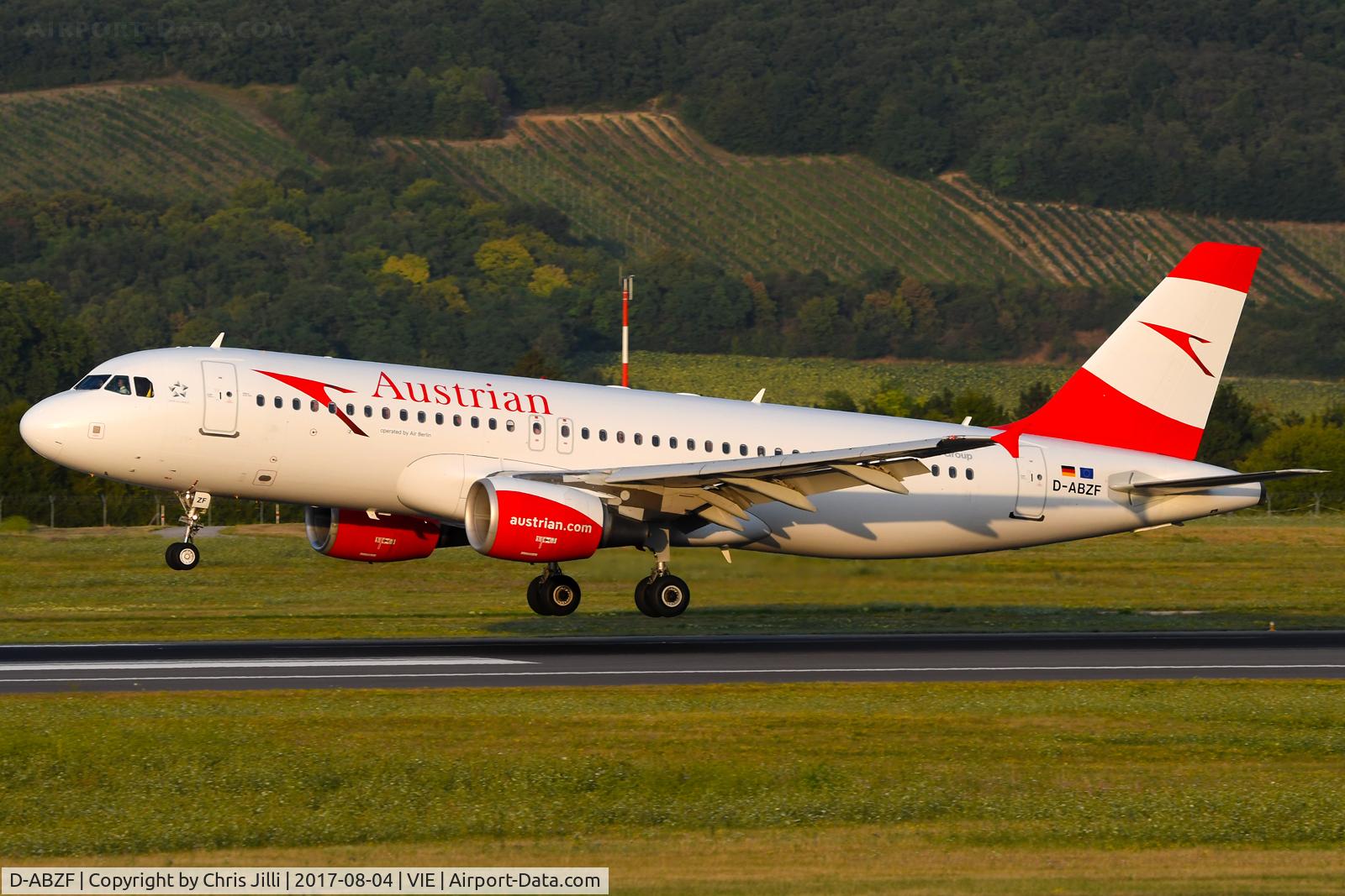 D-ABZF, 2008 Airbus A320-216 C/N 3482, Austrian Airlines