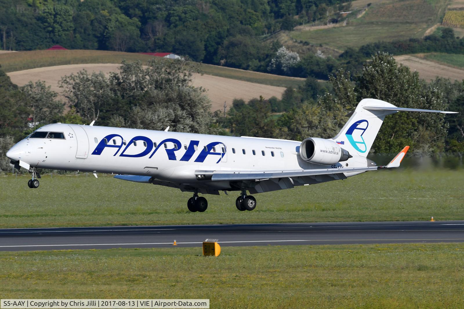 S5-AAY, 2003 Bombardier CRJ-701ER (CL-600-2C10) Regional Jet C/N 10080, Adria Airways