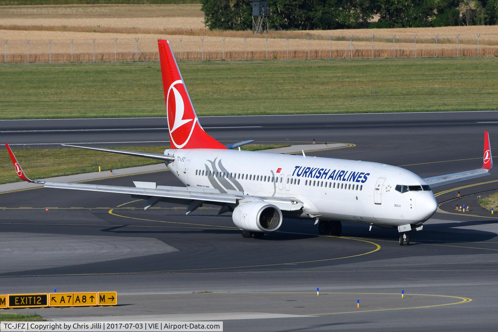 TC-JFZ, 2000 Boeing 737-8F2 C/N 29784, Turkish Airlines