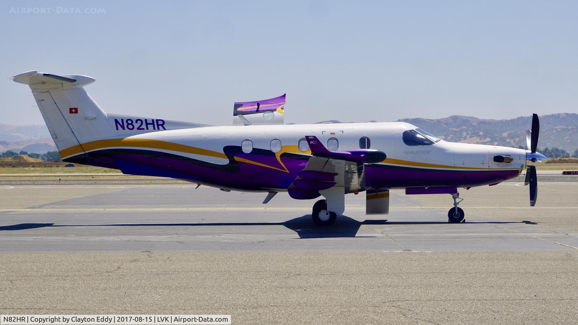 N82HR, 2001 Pilatus PC-12/45 C/N 408, Livermore Airport California. 2017.