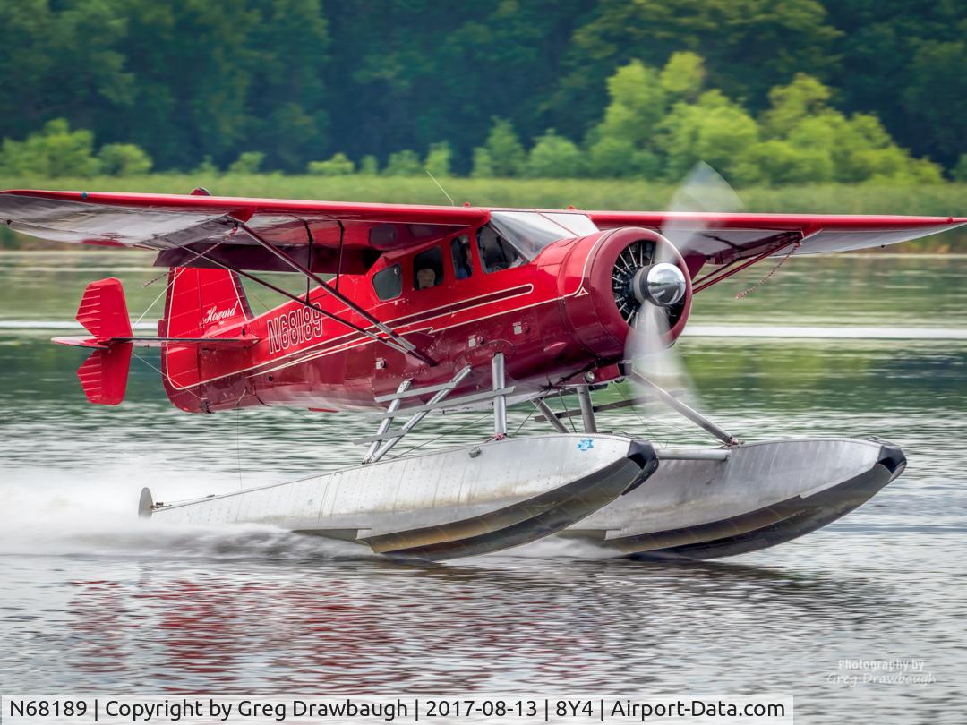N68189, Howard Aircraft DGA-15P C/N 44927, Taking a few lucky friends for a ride at the Minnesota Seaplane Pilots Association 2017 pig roast