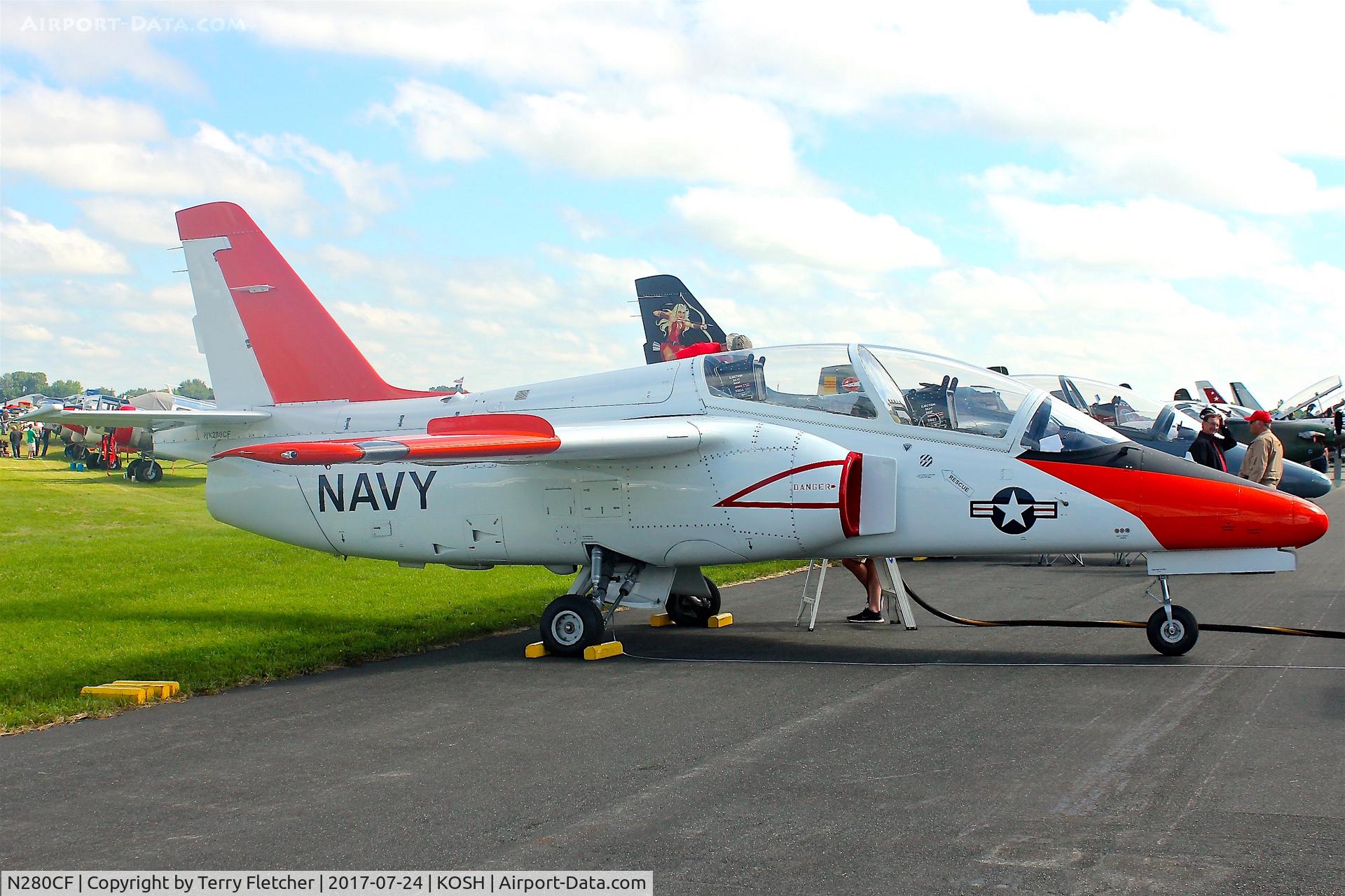N280CF, 1985 SIAI-Marchetti S-211 C/N 030/02-028, At 2017 EAA Airventure at Oshkosh