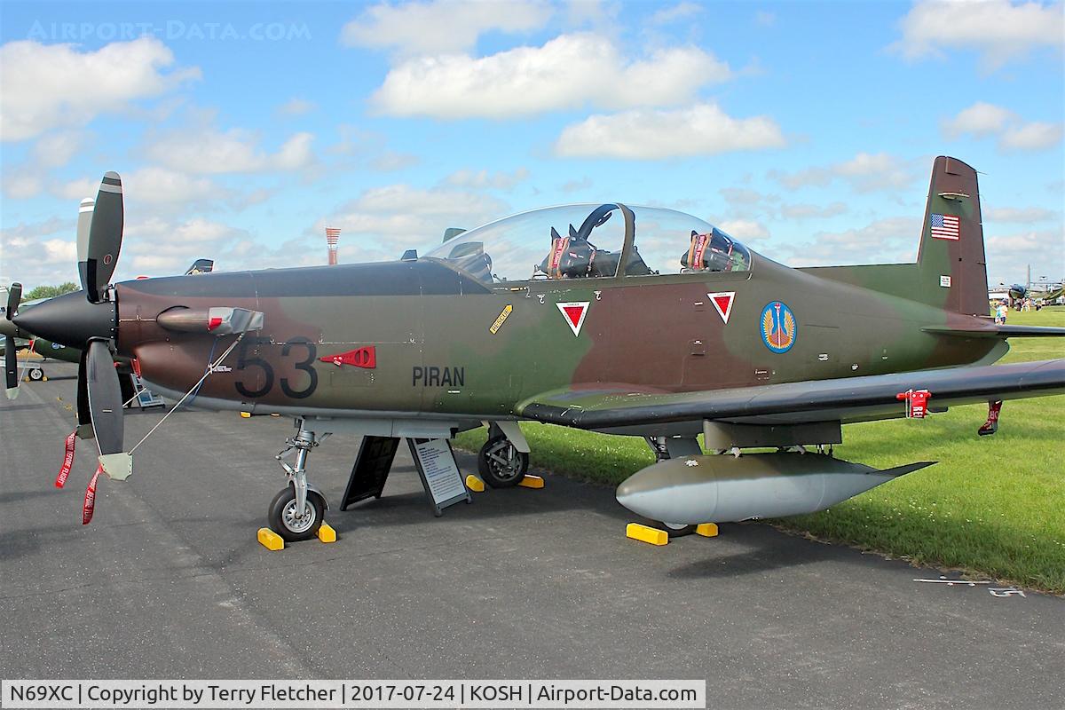 N69XC, Pilatus PC-9 C/N 182, At 2017 EAA Airventure at Oshkosh