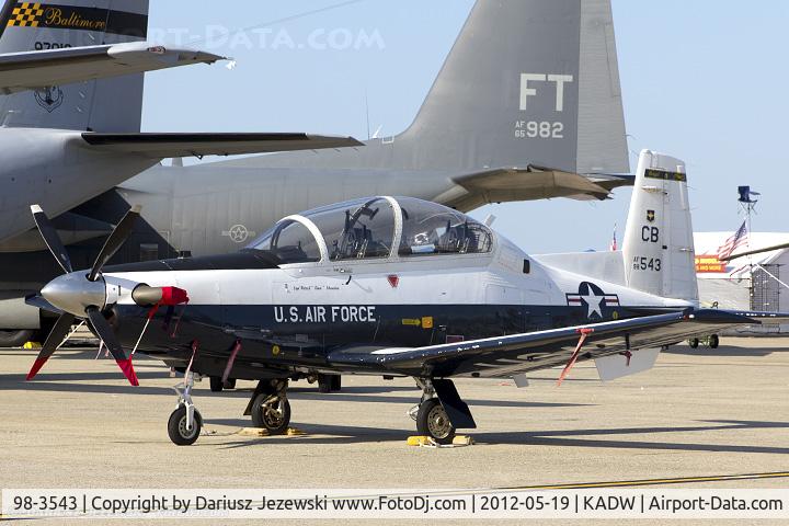 98-3543, Raytheon T-6A Texan II C/N PT-47, T-6A Texan II 98-3543 CB from 37th FTS 