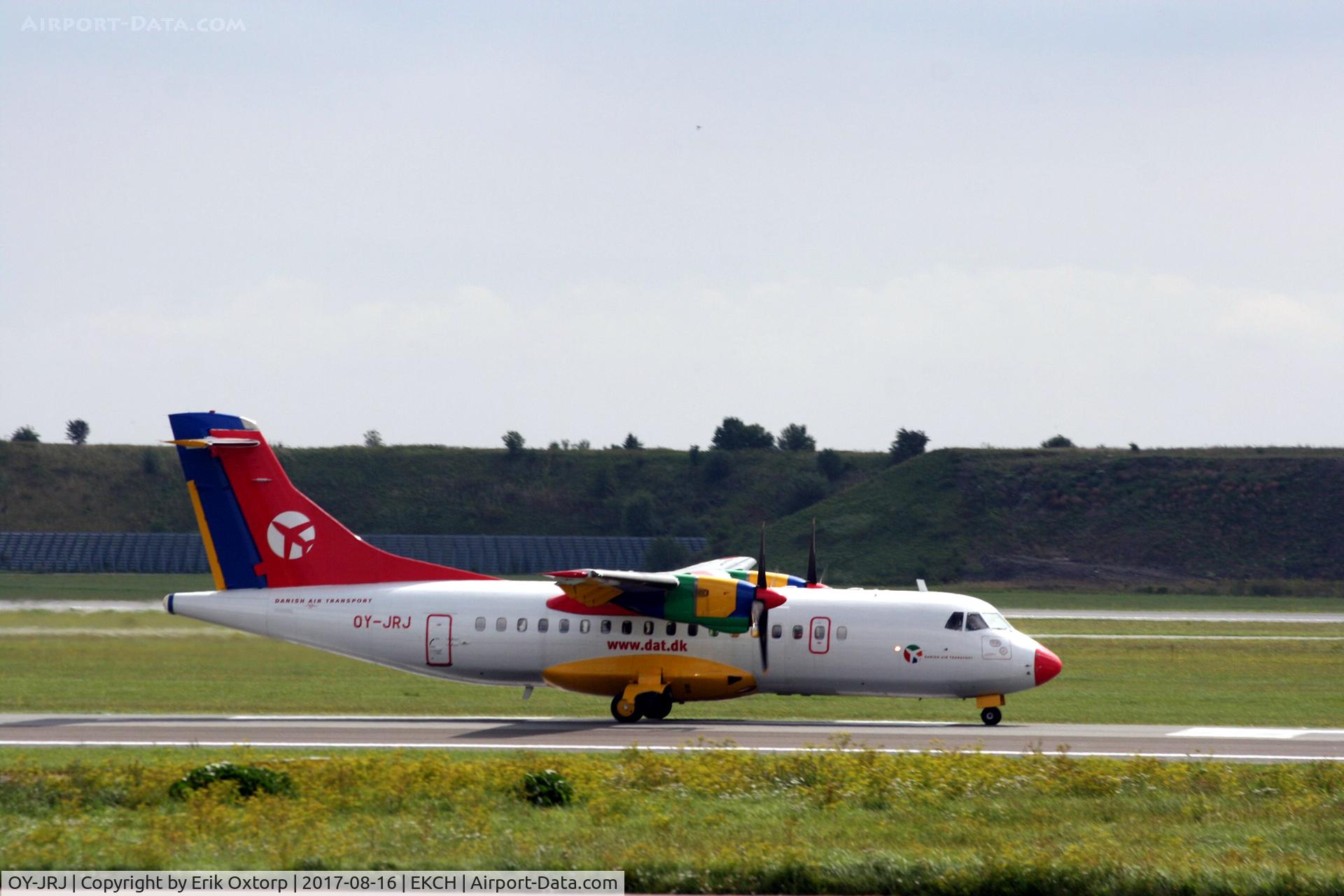 OY-JRJ, 1987 ATR 42-320 C/N 036, OY-JRJ taking off rw 22R