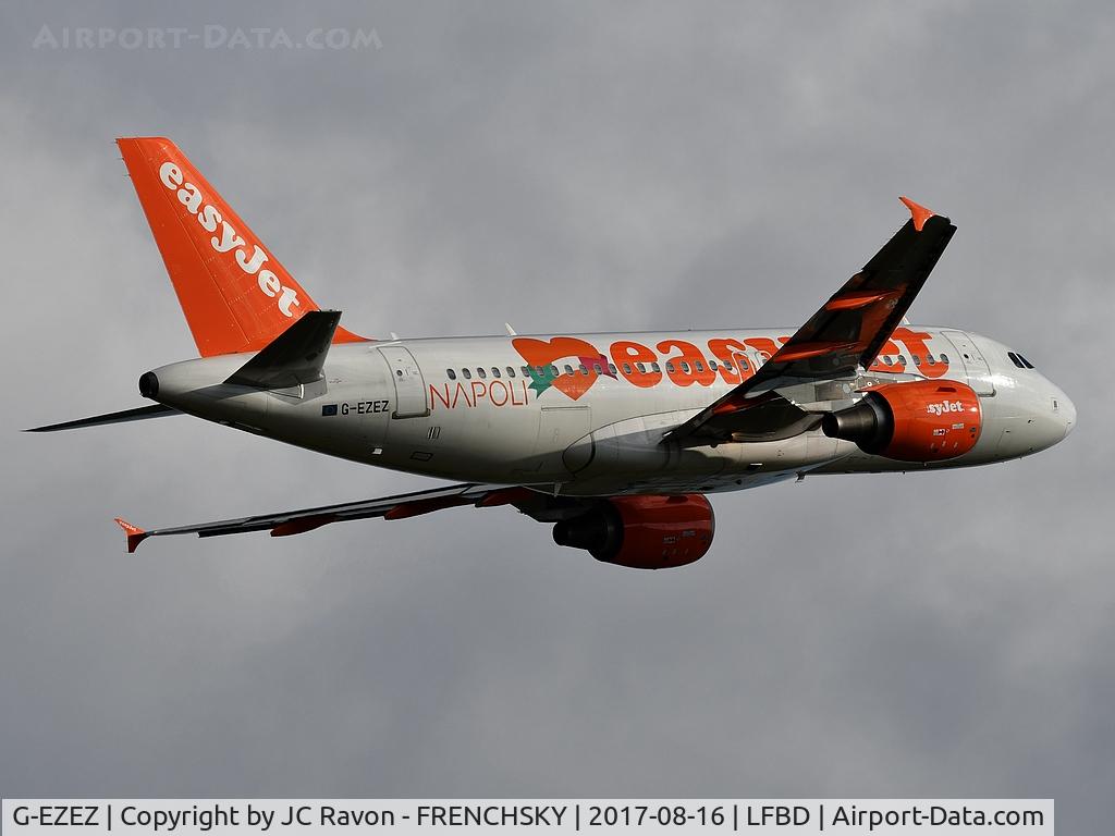 G-EZEZ, 2004 Airbus A319-111 C/N 2360, EasyJet (Love Napoli Livery) U21372 take off runway 23 to Geneva