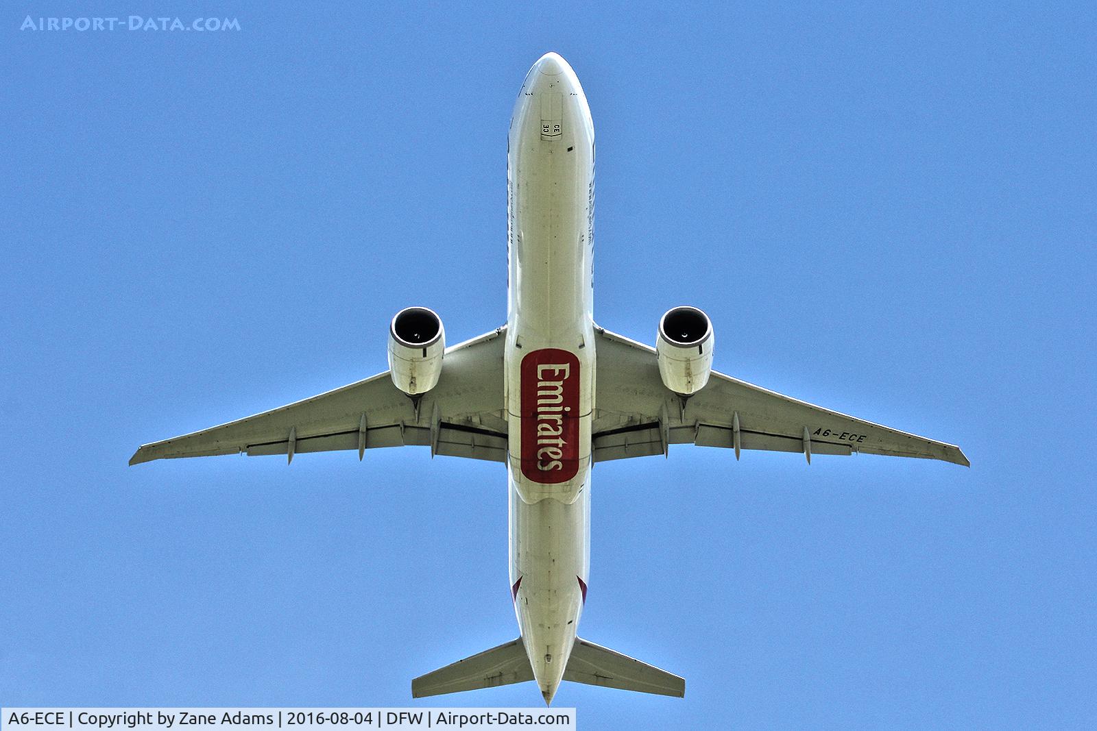A6-ECE, 2007 Boeing 777-31H/ER C/N 35575, Departing DFW Airport