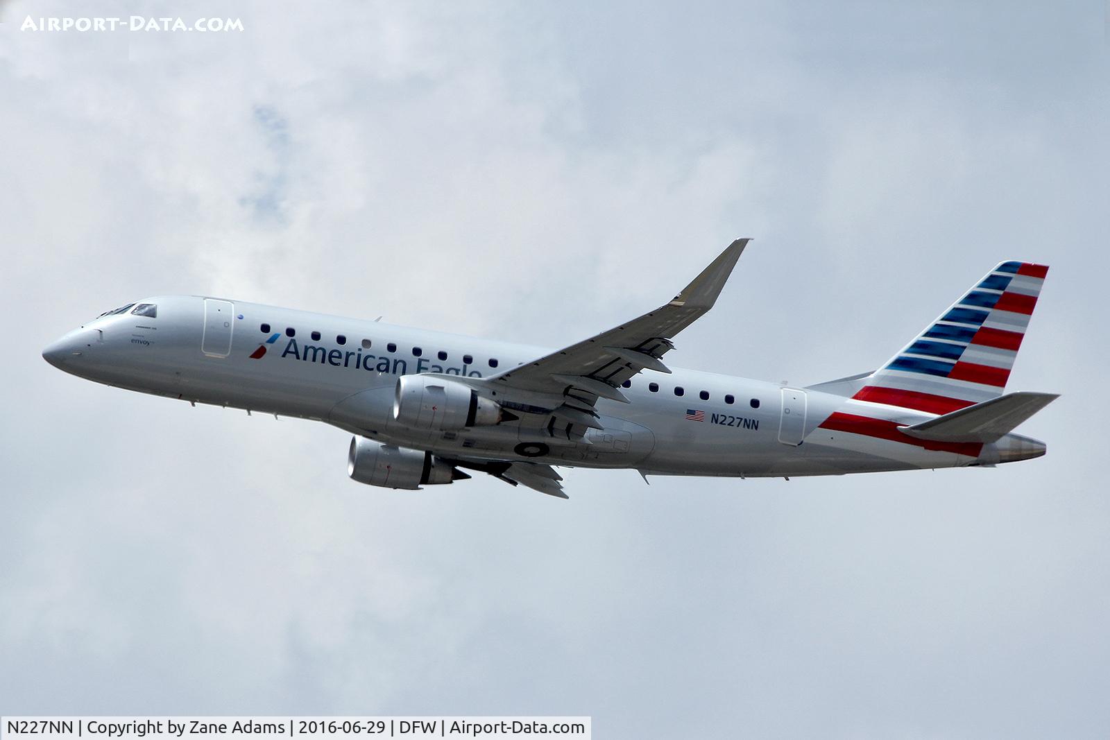 N227NN, 2016 Embraer 170LR (ERJ-170-100LR) C/N 17000543, Departing DFW Airport