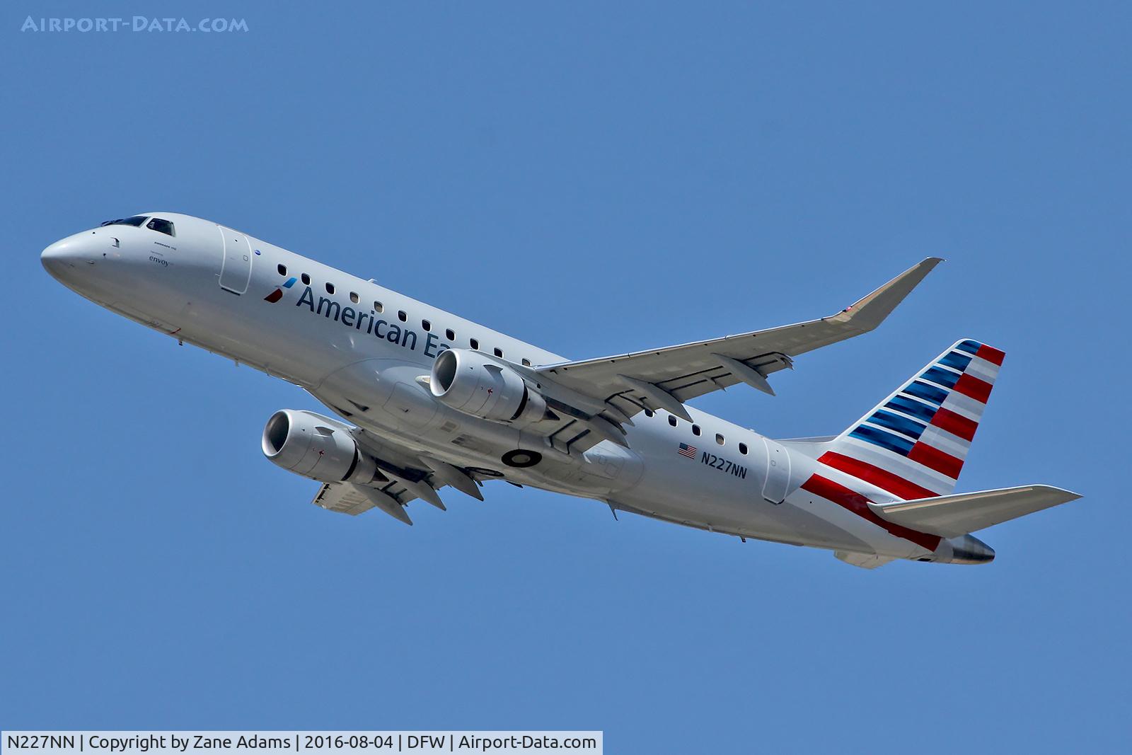 N227NN, 2016 Embraer 170LR (ERJ-170-100LR) C/N 17000543, Departing DFW Airport