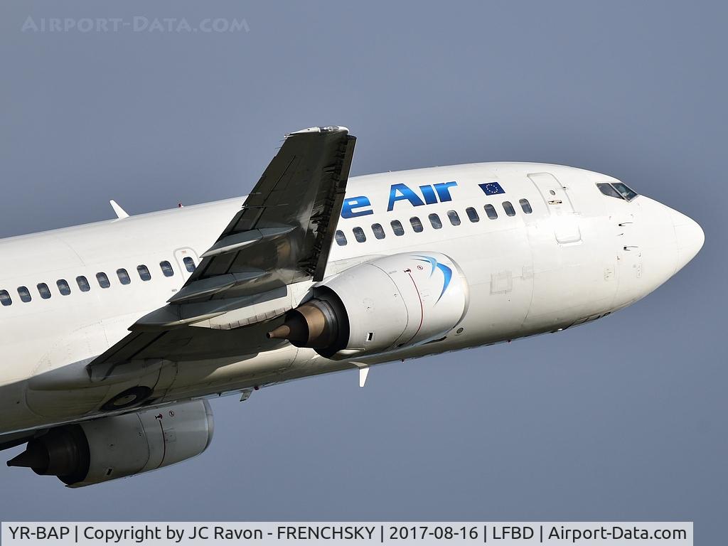 YR-BAP, 1991 Boeing 737-3Y0 C/N 24909, Blue Air 0B168  take off runway 23 to Bucharest (OTP)