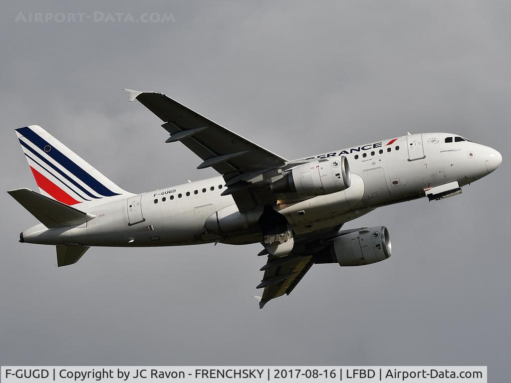 F-GUGD, 2003 Airbus A318-111 C/N 2081, AF7637 take off runway 23 to Paris CDG