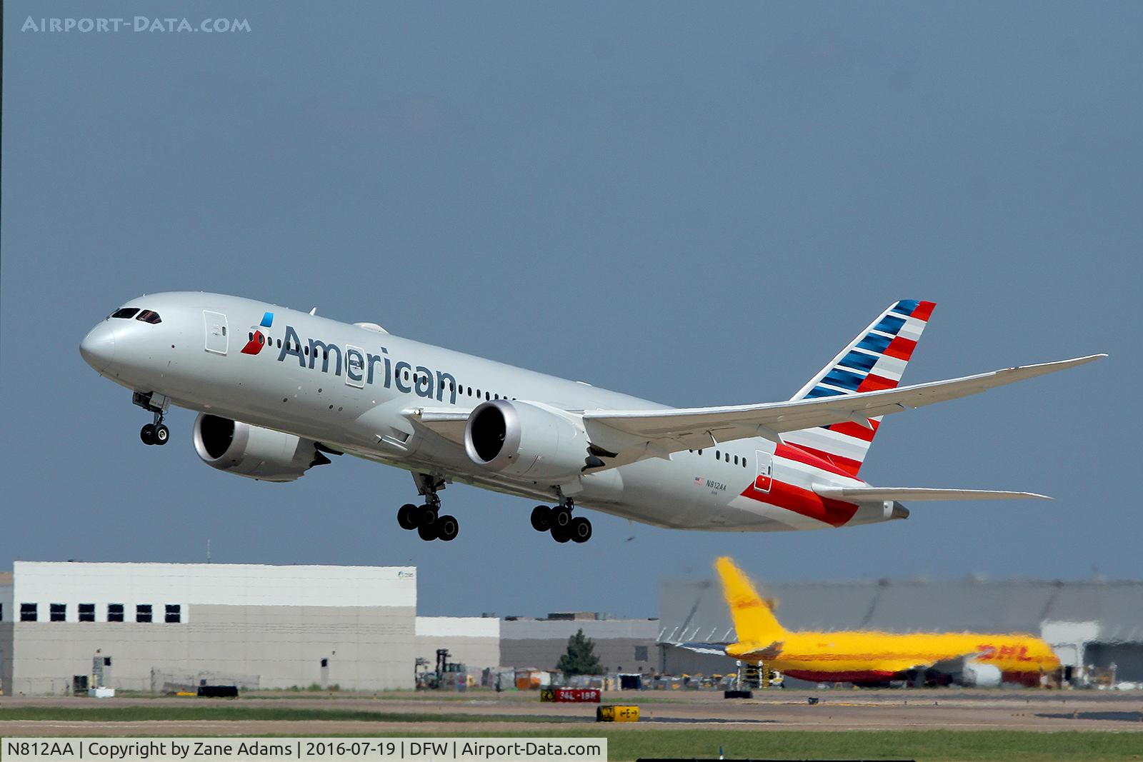 N812AA, 2015 Boeing 787-8 Dreamliner Dreamliner C/N 40630, Departing DFW Airport