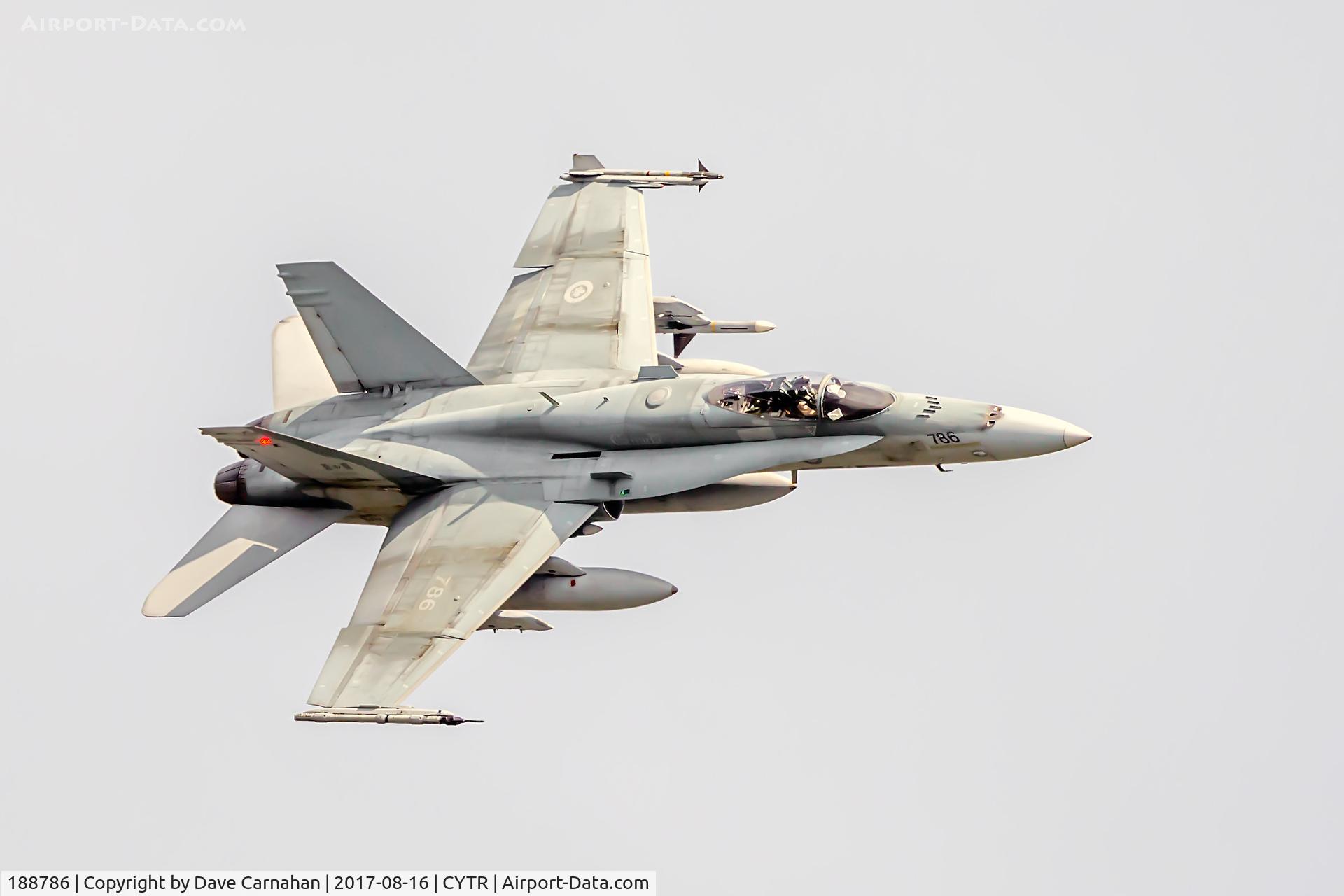 188786, 1987 McDonnell Douglas CF-188A Hornet C/N 0585/A493, McDonnell Douglas CF-188 Hornet in flight over Trenton, Ontario, Canada.