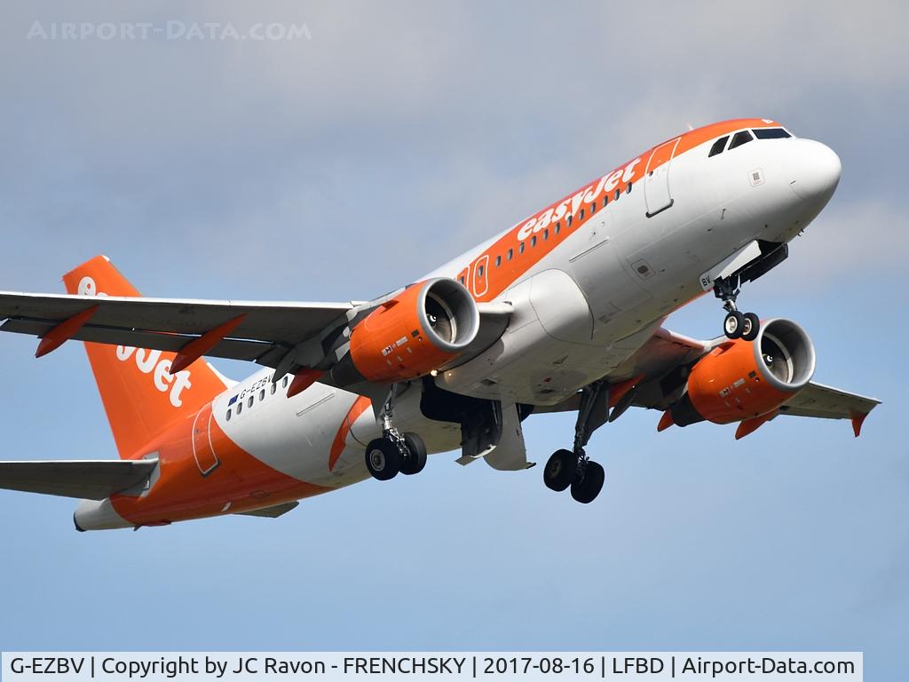 G-EZBV, 2007 Airbus A319-111 C/N 3122, easyJet UK U22034 take off runway 23 destination London Luton (LTN)